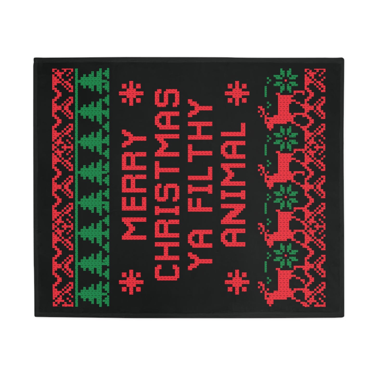 Ugly Christmas Sweater - Filthy Animal Plush Fleece Blanket