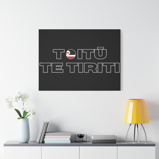 Toitū Te Tiriti Classic Canvas - Black