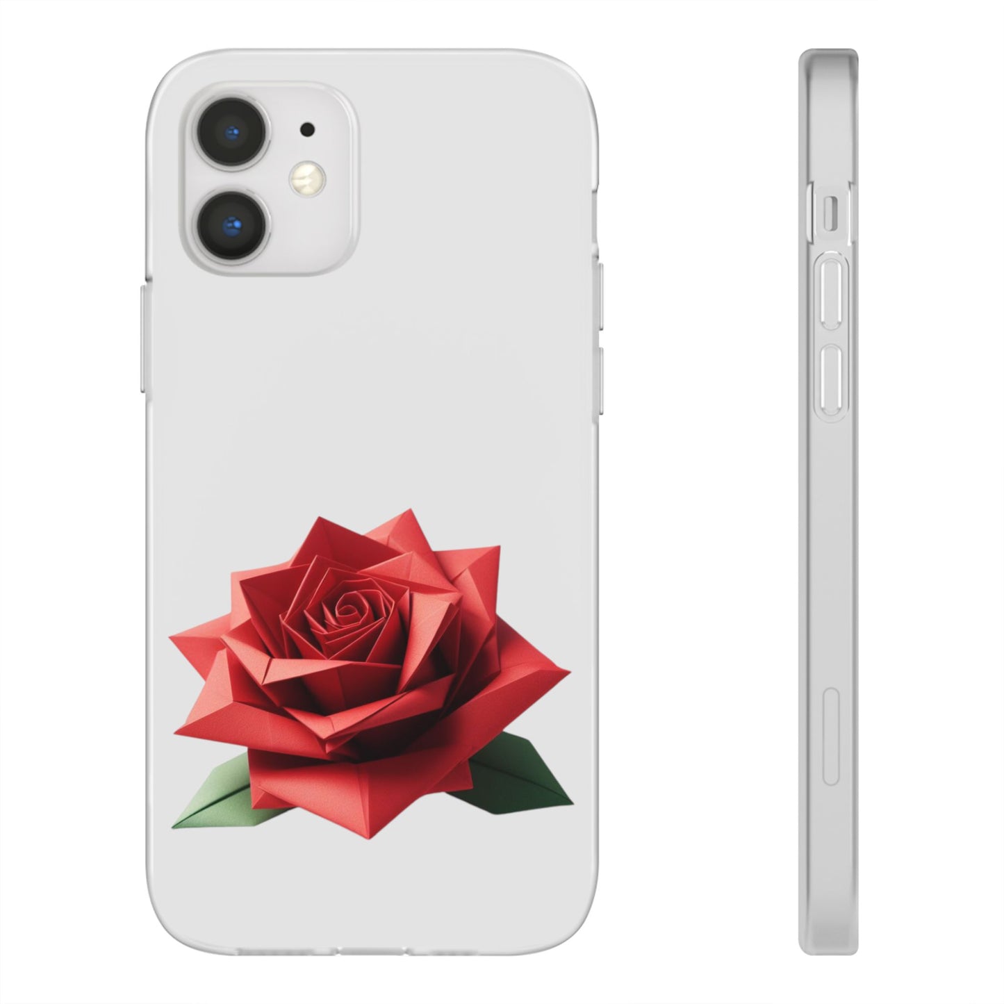 Origami Red Rose Flexi Cases