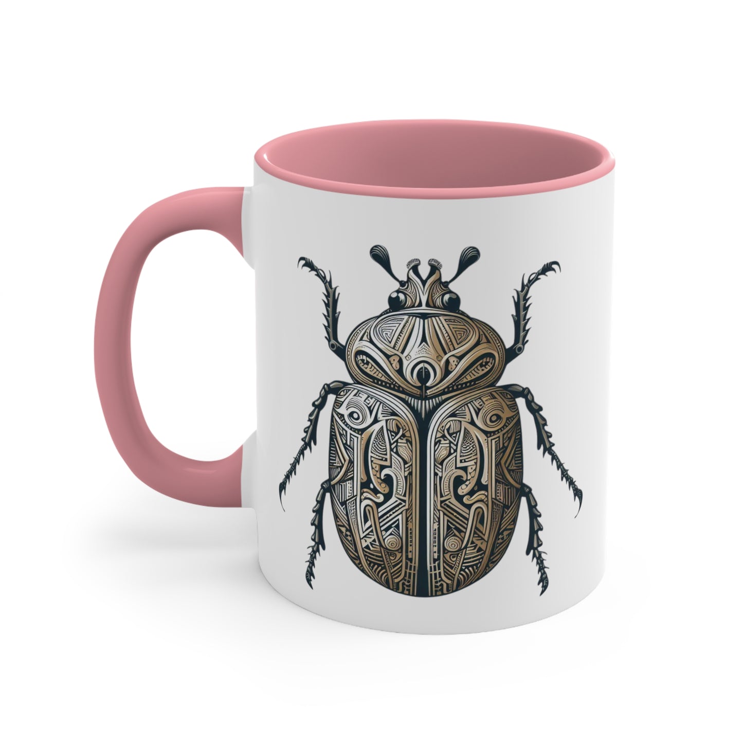 Carved Beetle Colorful Accent Mugs, 11oz (330 ml)