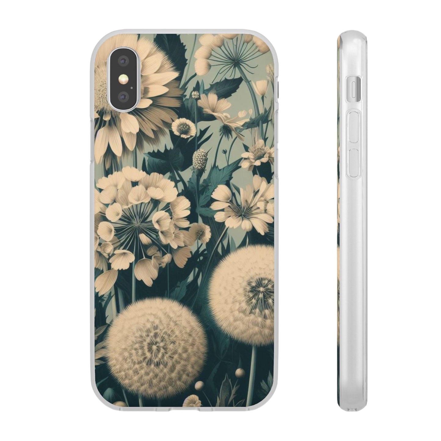 Blue & Cream Flowers Flexi Cases