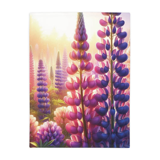 Lupins #1 Plush Fleece Blanket