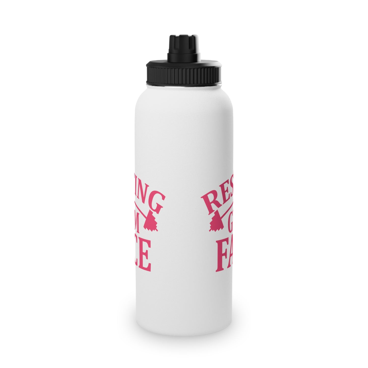 Resting Gym Face Stainless Steel Sports Water Bottle - 3 sizes