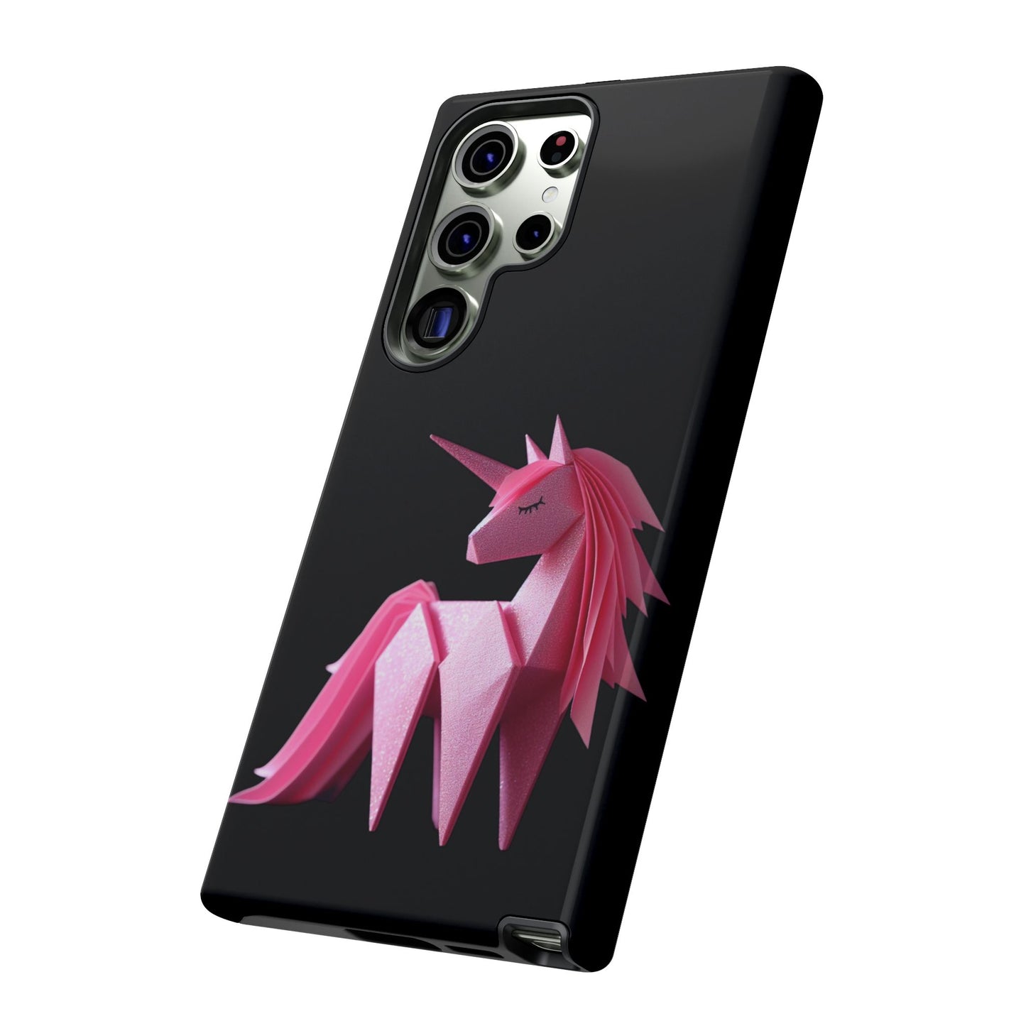 Origami Pink Unicorn Tough Cases iPhone/Google/Samsung