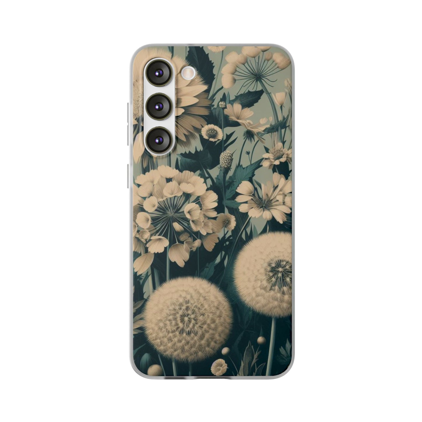 Blue & Cream Flowers Flexi Cases