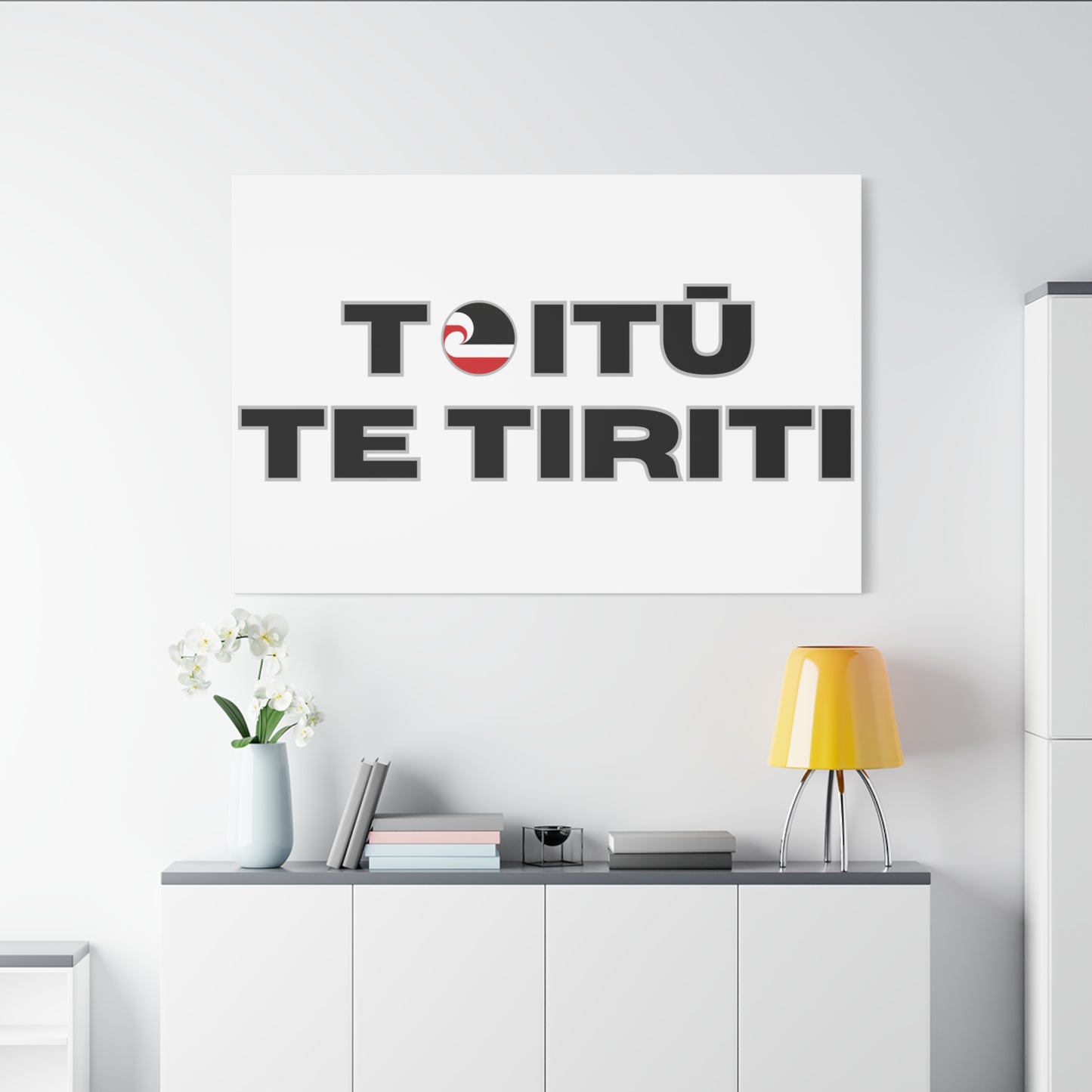 Toitū Te Tiriti Classic Canvas - White