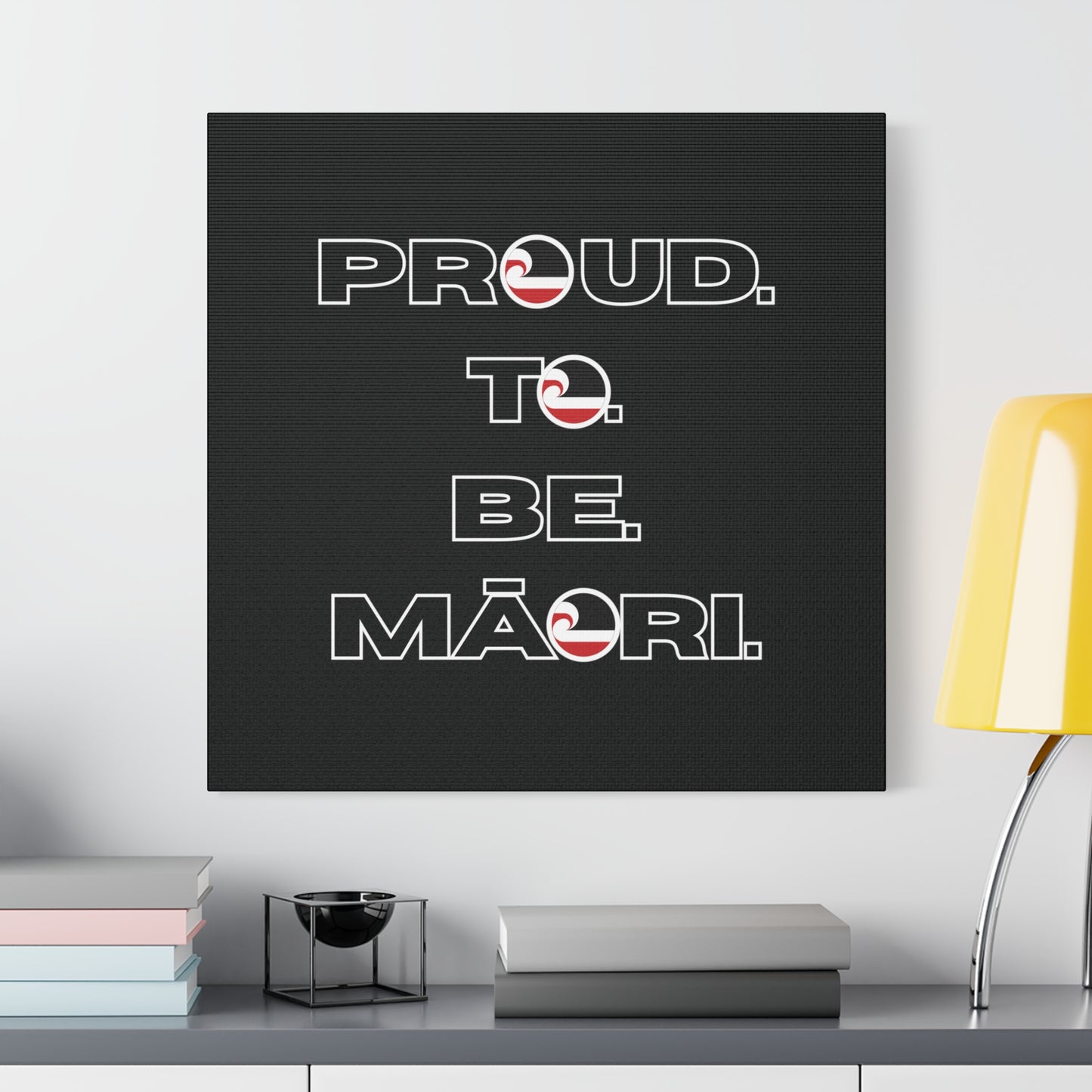 Proud. To. Be. Māori. Classic Canvas - Black