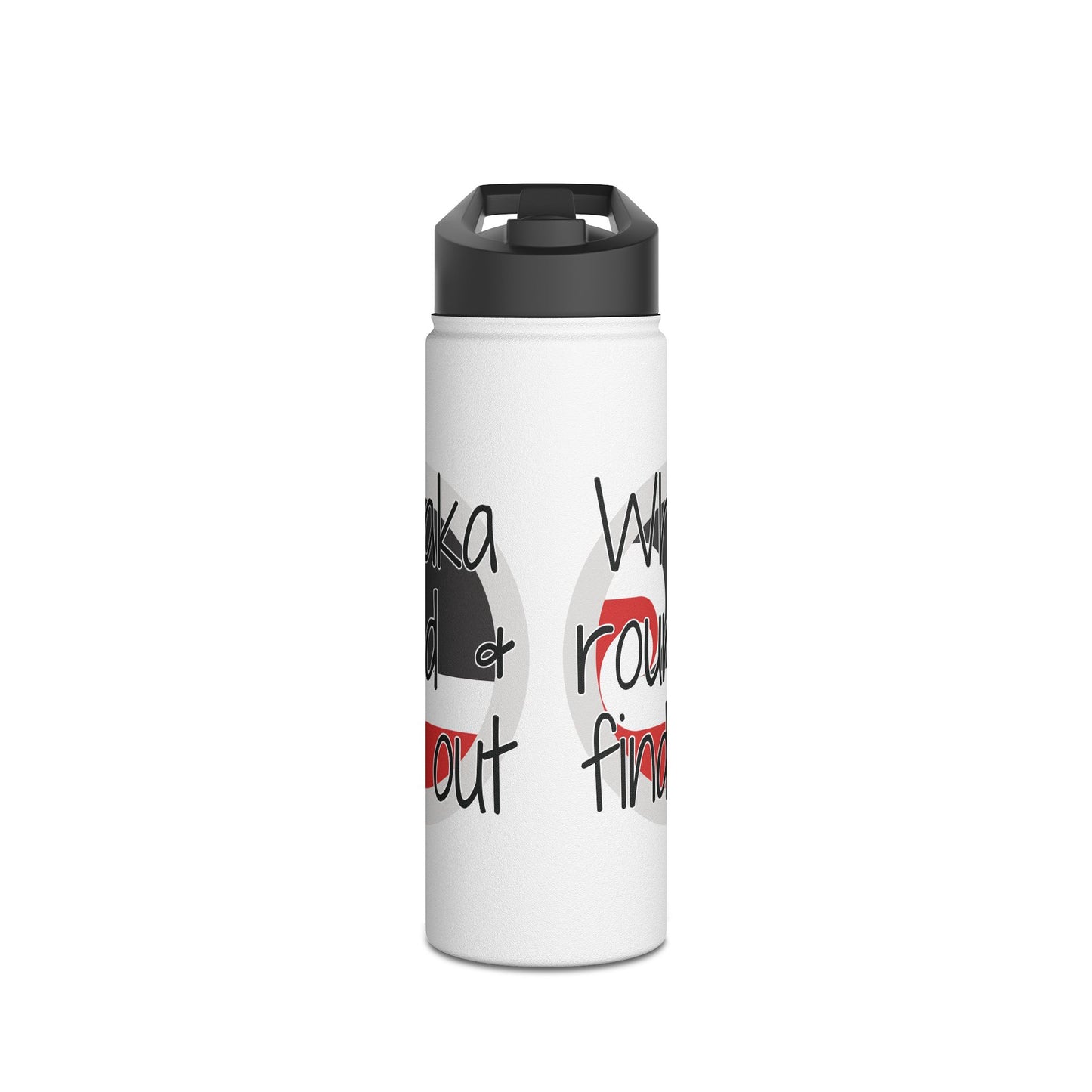 Whaka Round & Find Out Stainless Steel Water Bottle, Standard Lid