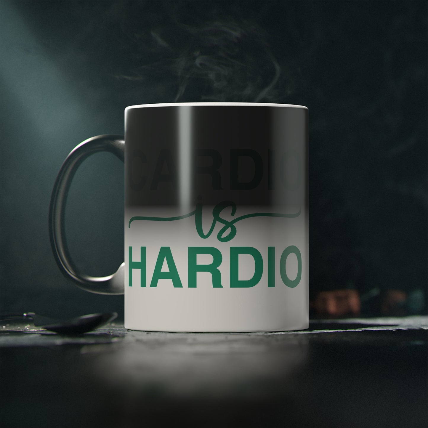 Cardio is Hardio Magic Mug - Color Changing Mug for Fitness Enthusiasts