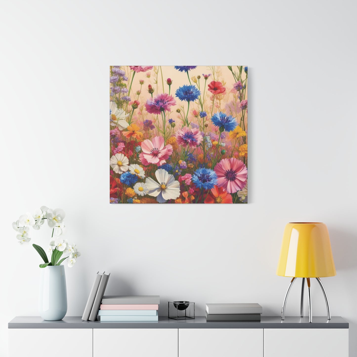 Wild Flowers Classic Canvas - Black