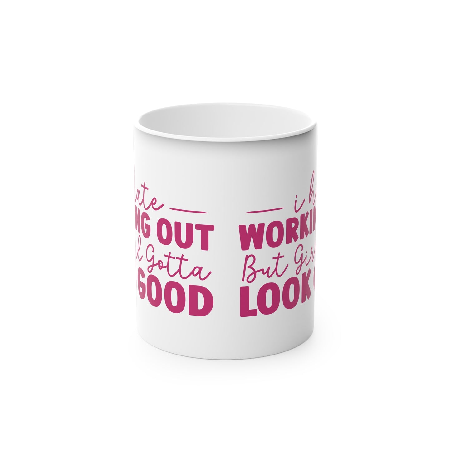 I Hate Working Out But... Magic Mug - Color Changing Mug for Fitness Enthusiasts