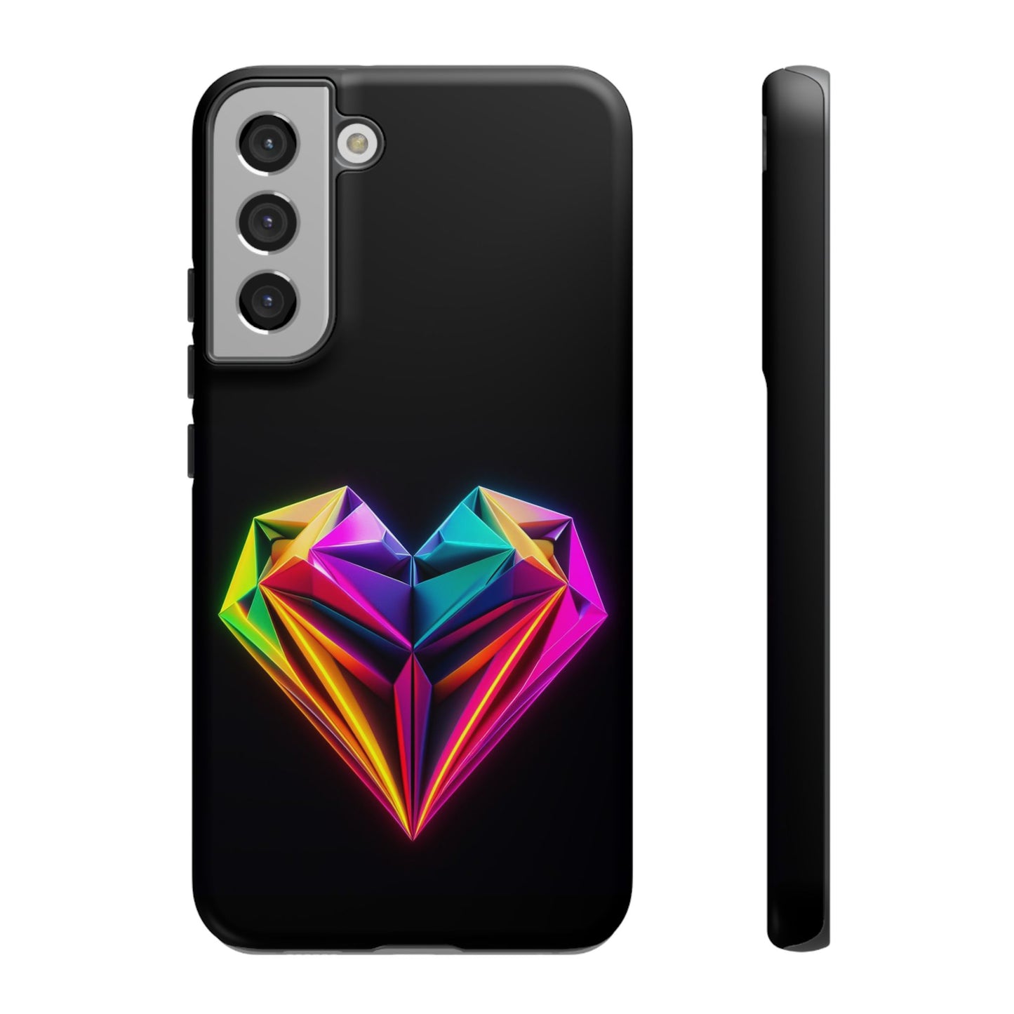 Origami Neon Heart Tough Cases iPhone/Google/Samsung