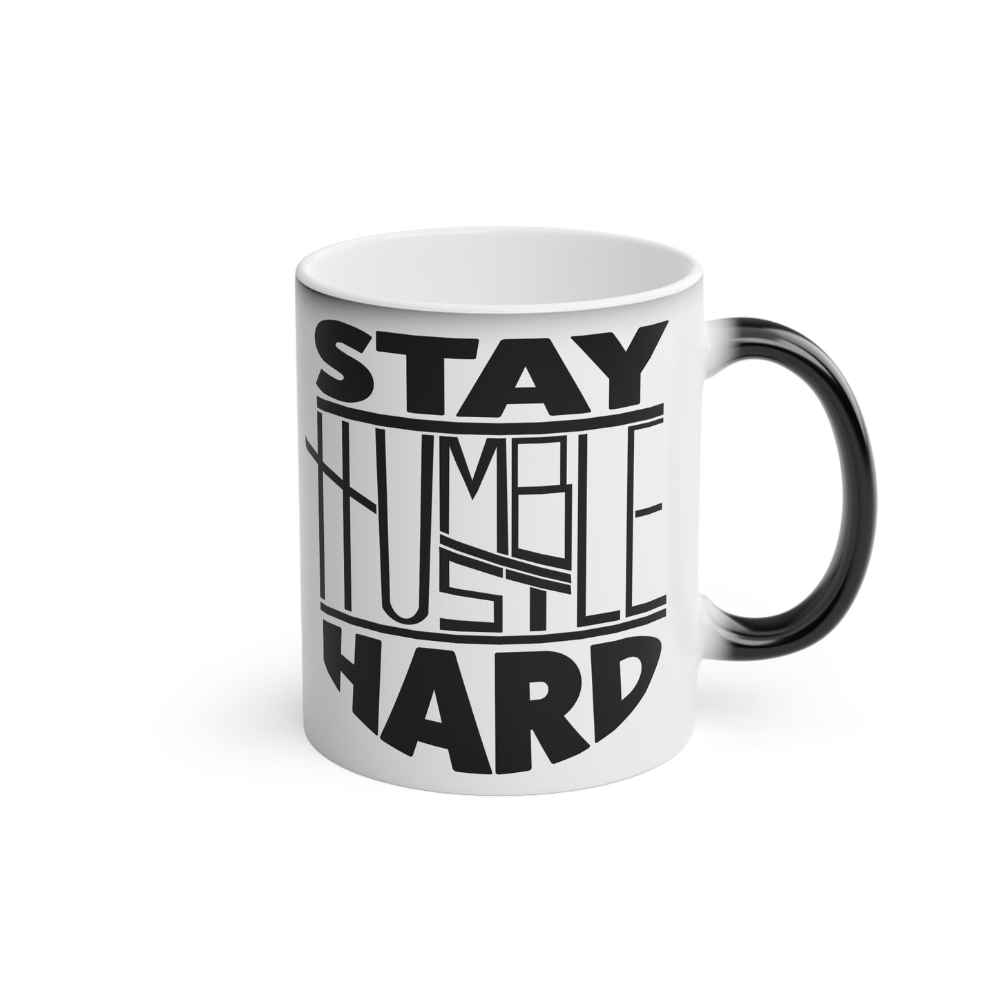 Stay Humble Hustle Hard Magic Mug - Color Changing Mug for Fitness Enthusiasts