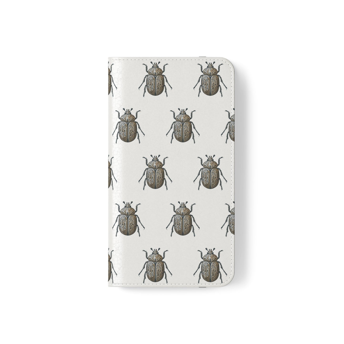 Carved Beetle Flip Cases for iPhone/Samsung - white