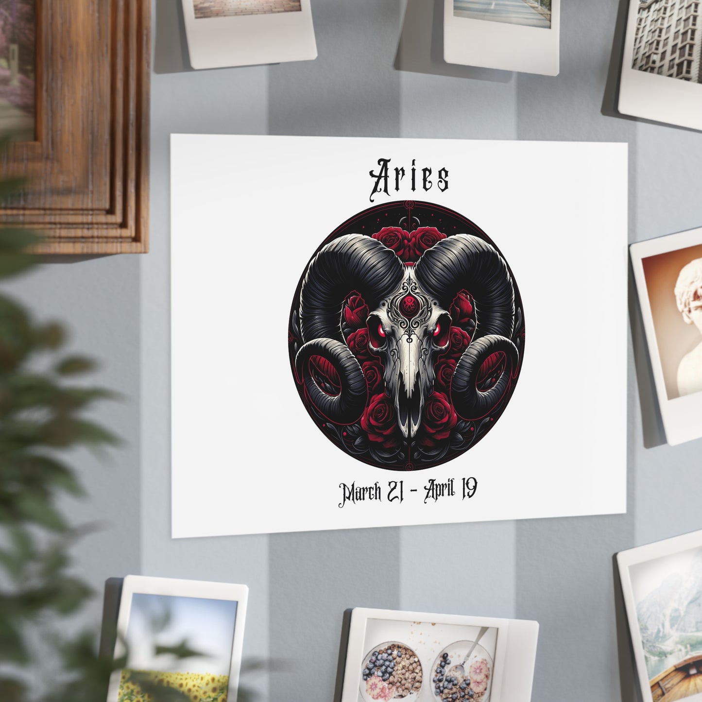 Gothic Aries Unframed Prints - white