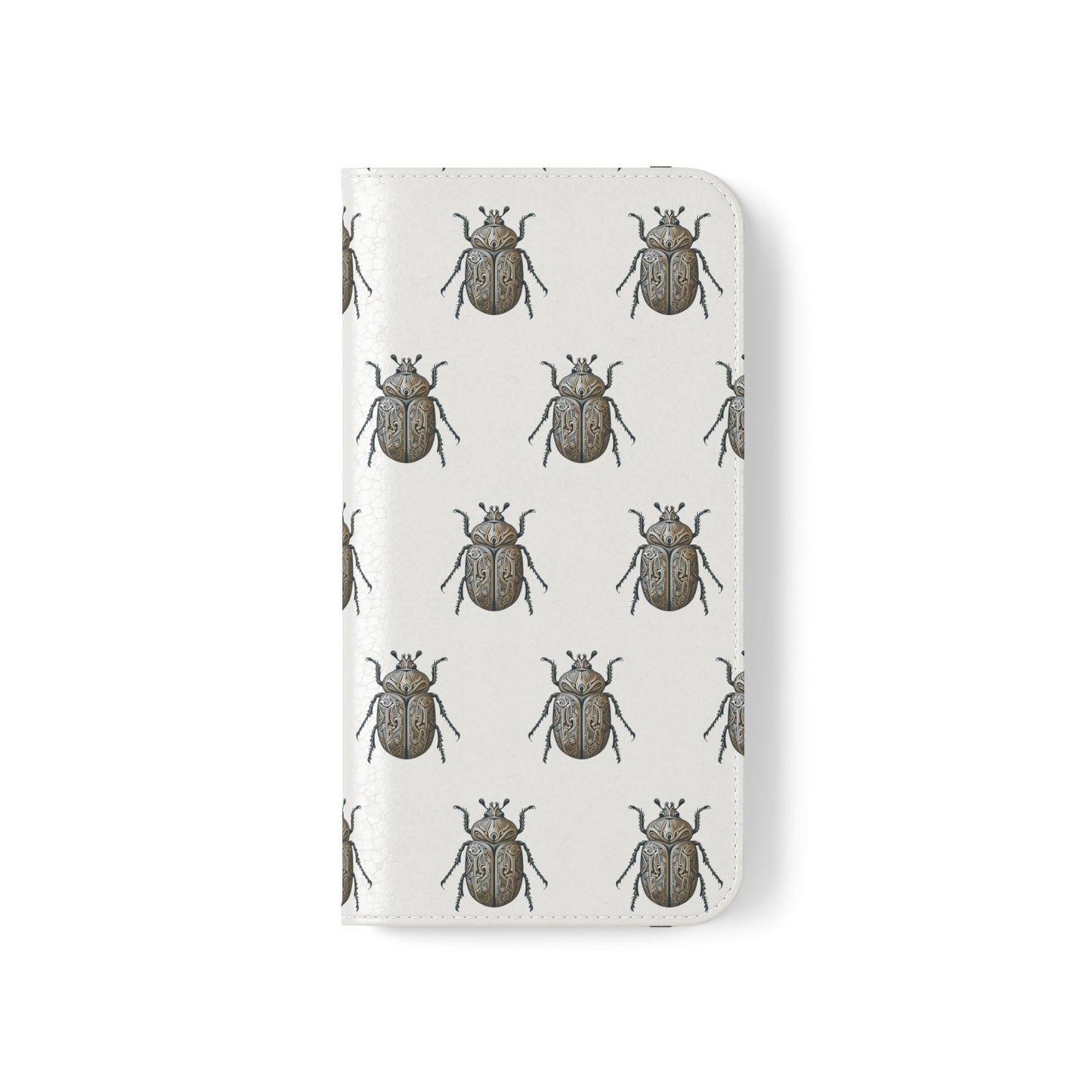 Carved Beetle Flip Cases for iPhone/Samsung - white