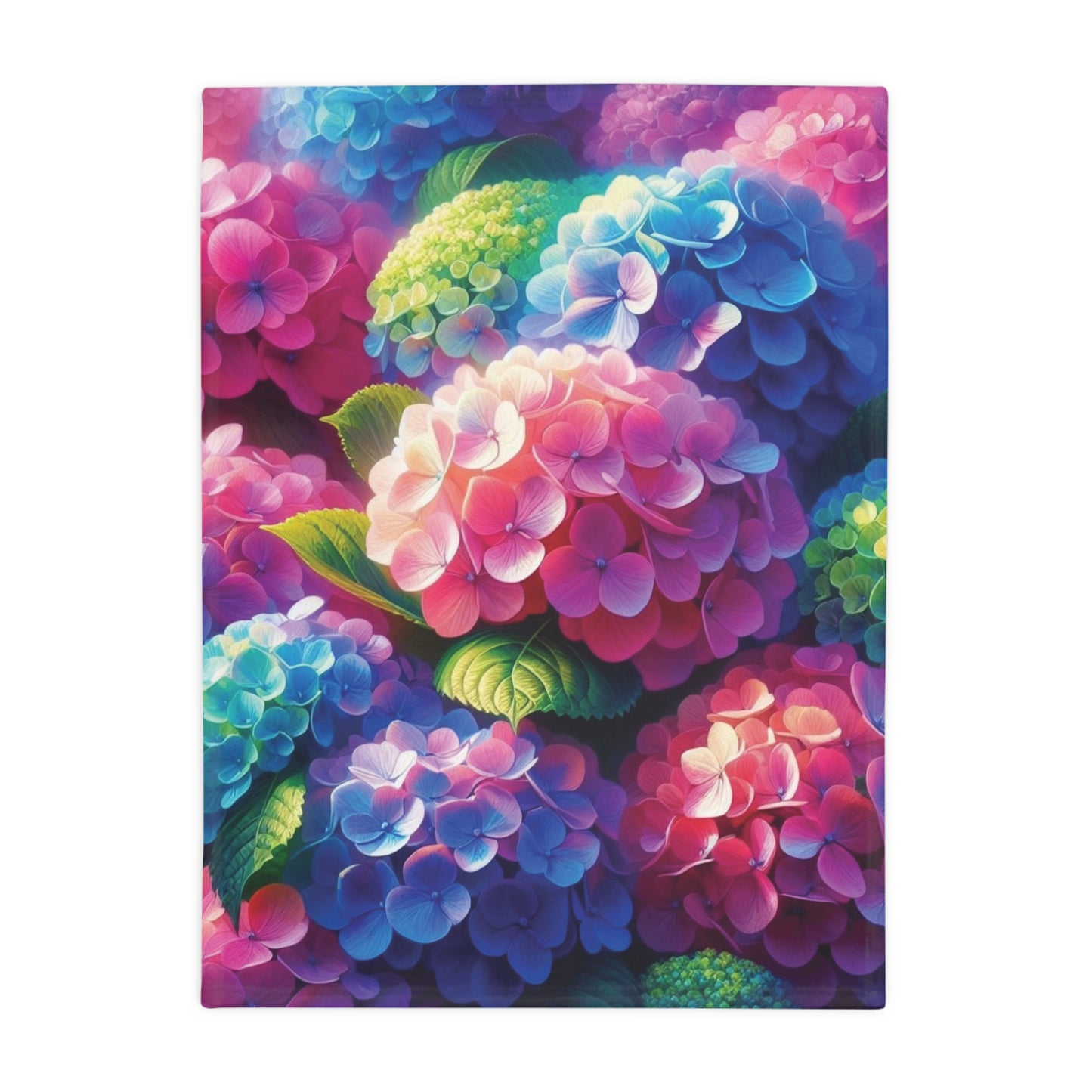 Hydrangea Plush Fleece Blanket