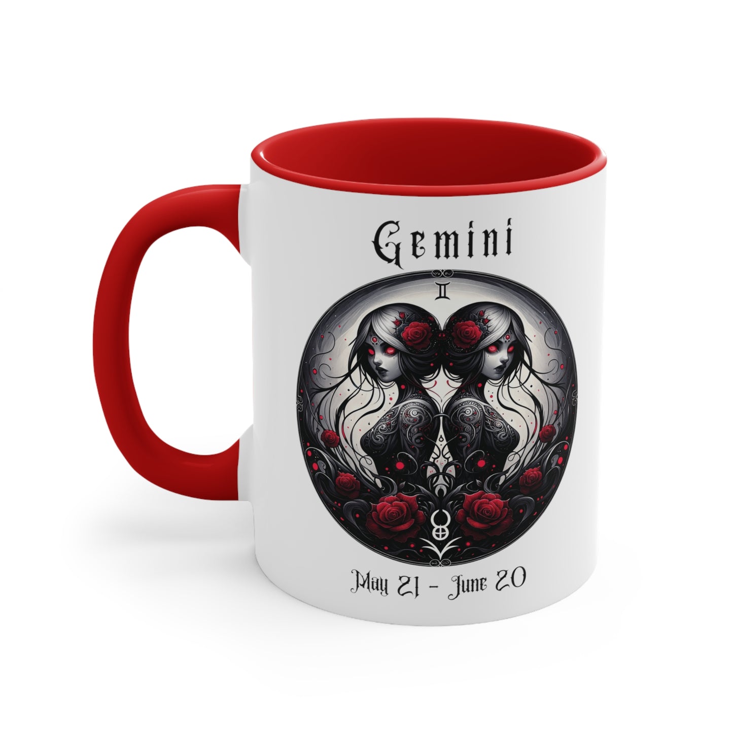 Gothic Gemini Colorful Accent Mugs, 11oz