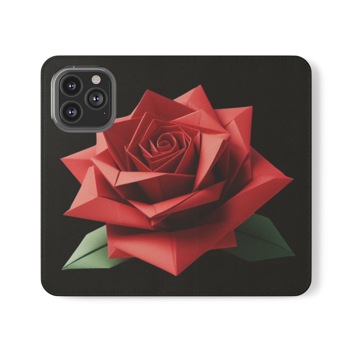 Origami Red Rose Flip Cases iPhone/Samsung