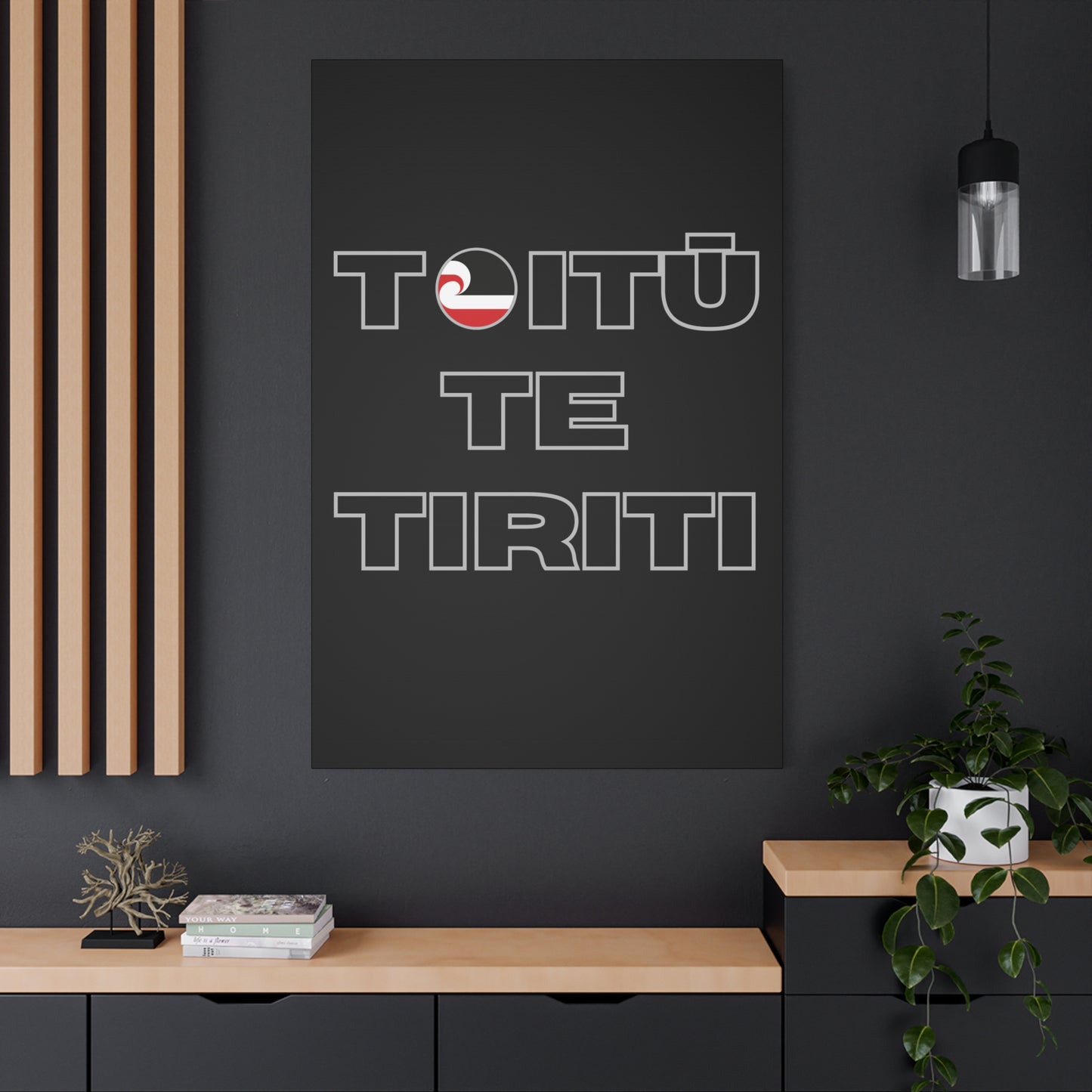 Toitū Te Tiriti Classic Canvas - Black