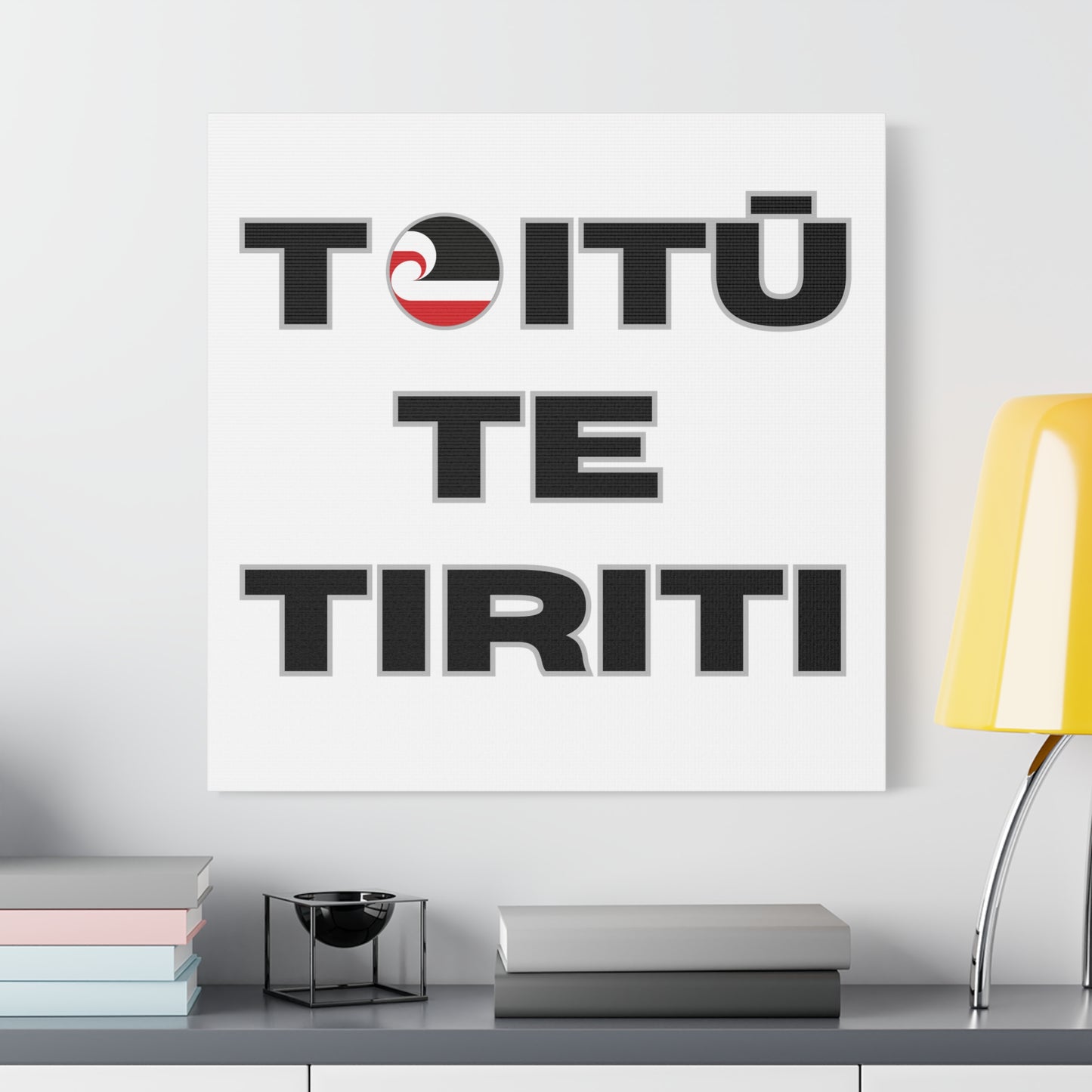 Toitū Te Tiriti Classic Canvas - White