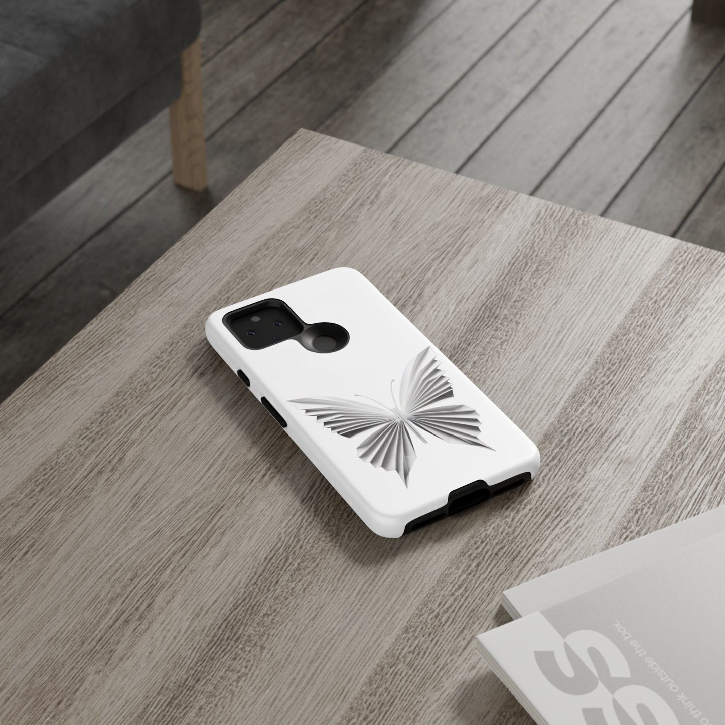 Origami White Butterfly Tough Cases iPhone/Google/Samsung