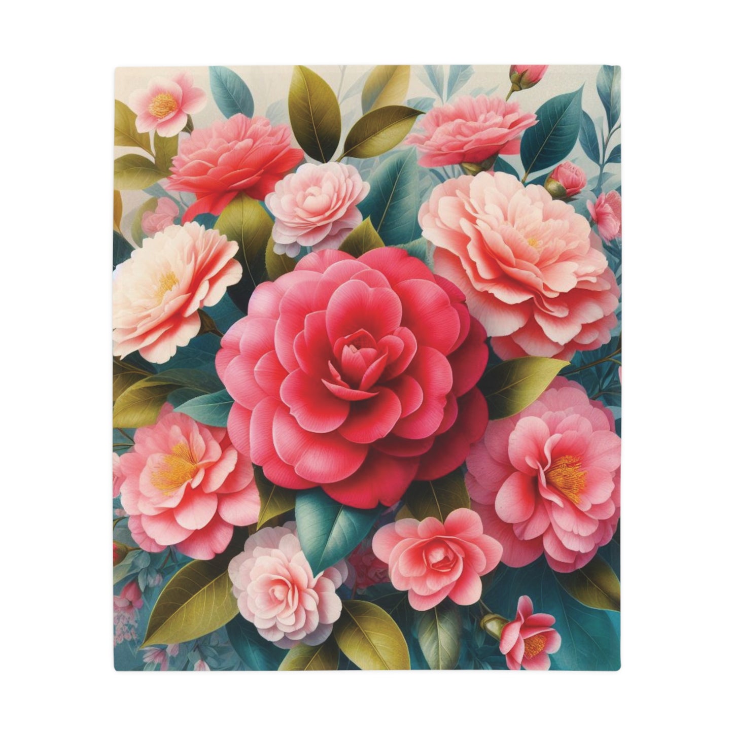 Camelia #1 Plush Fleece Blanket