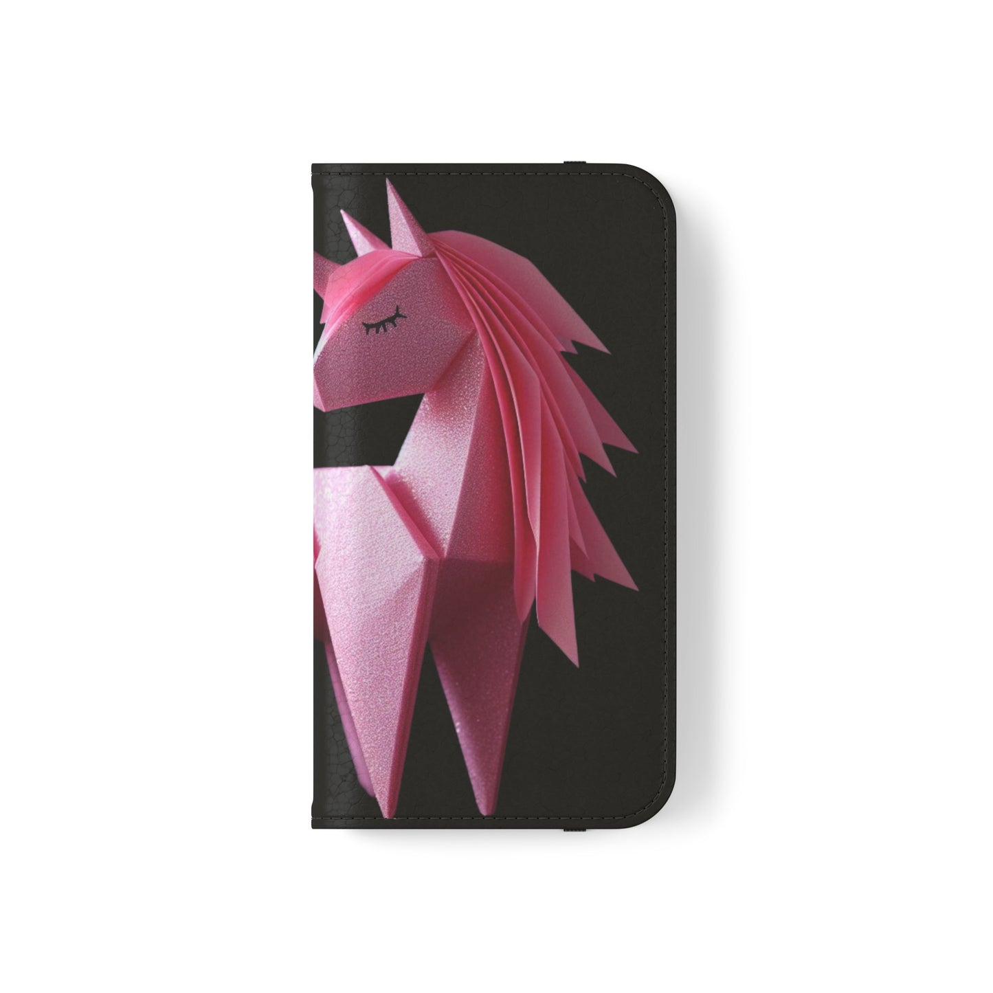 Origami Pink Unicorn Flip Cases iPhone/Samsung