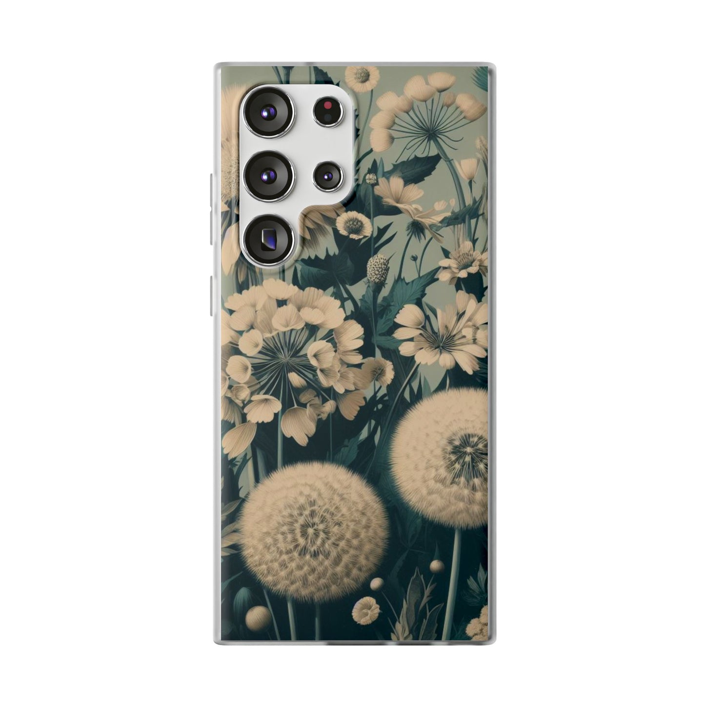 Blue & Cream Flowers Flexi Cases