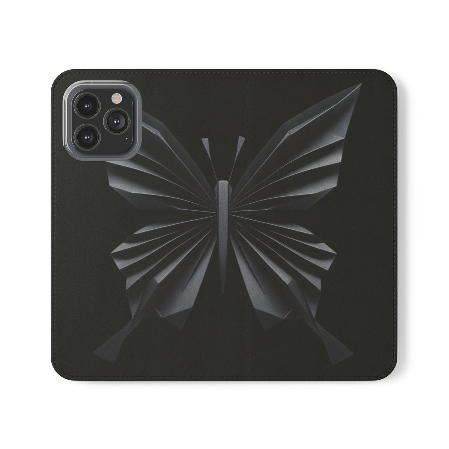 Origami Black Butterfly Flip Cases iPhone/Samsung