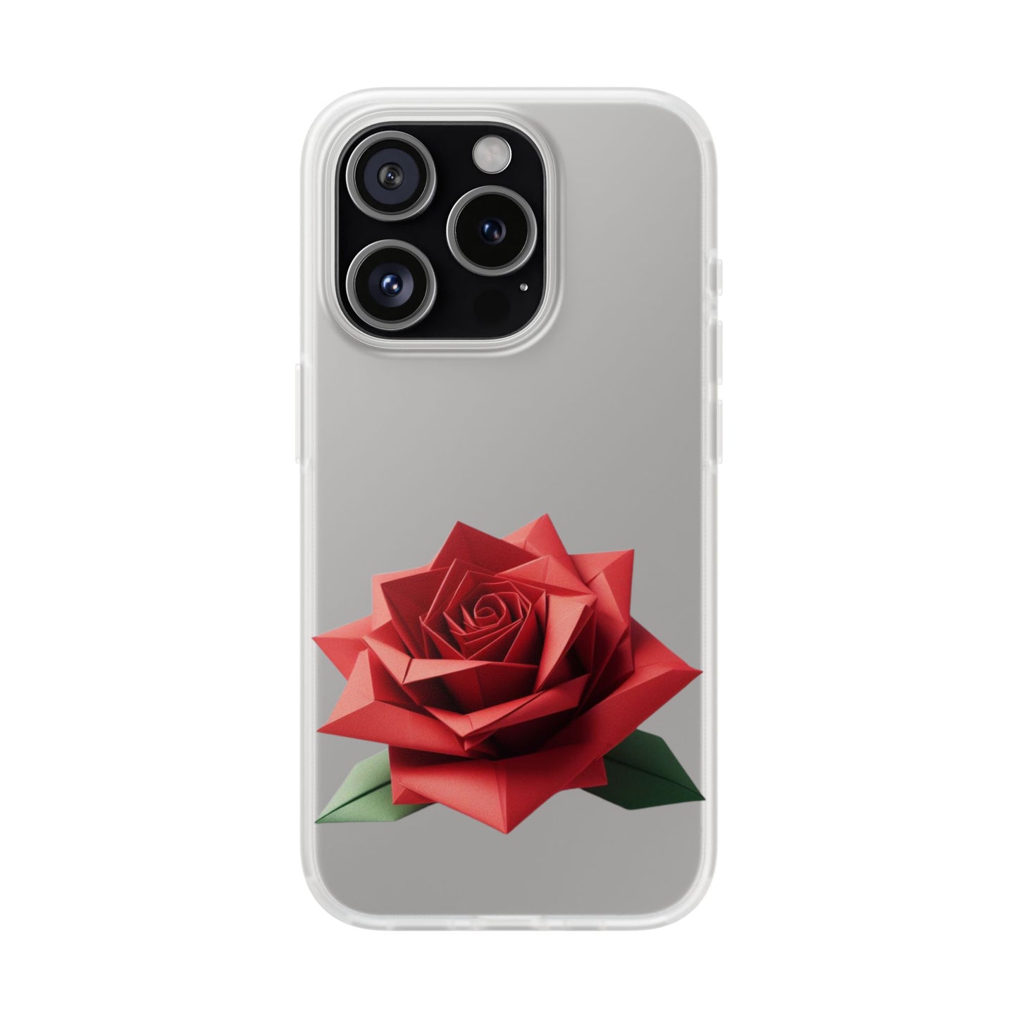 Origami Red Rose Flexi Cases