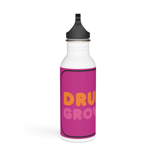 Drunken Grownups Stylish Stainless Steel Water Bottle - Eco-Friendly, Durable, Perfect for On-the-Go - Dark Pink