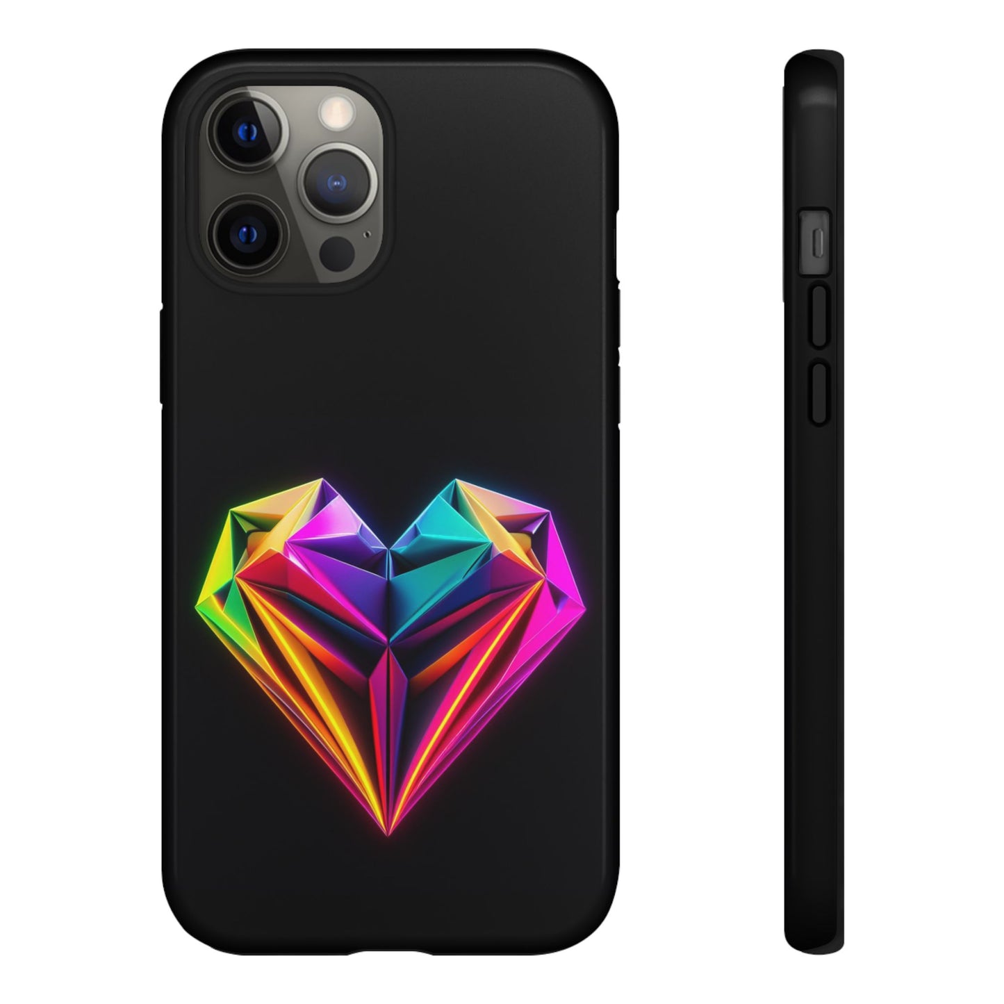 Origami Neon Heart Tough Cases iPhone/Google/Samsung