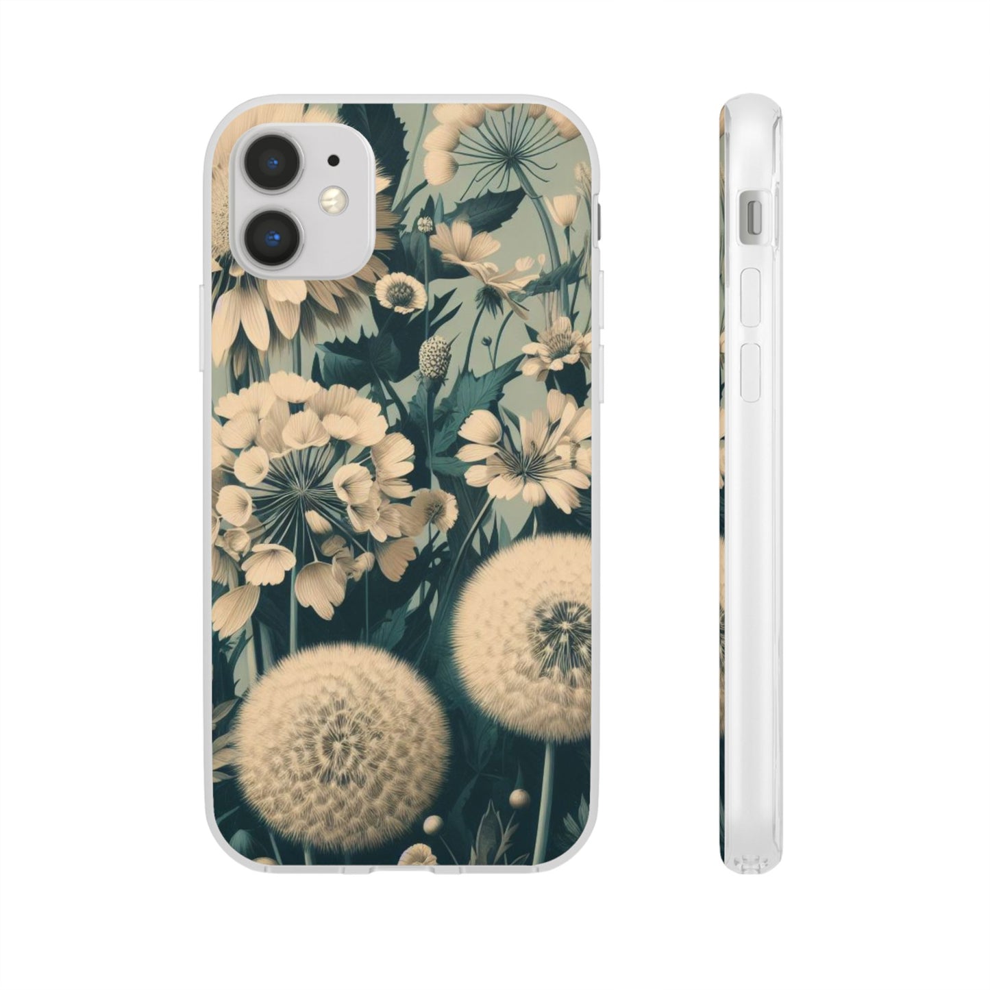 Blue & Cream Flowers Flexi Cases