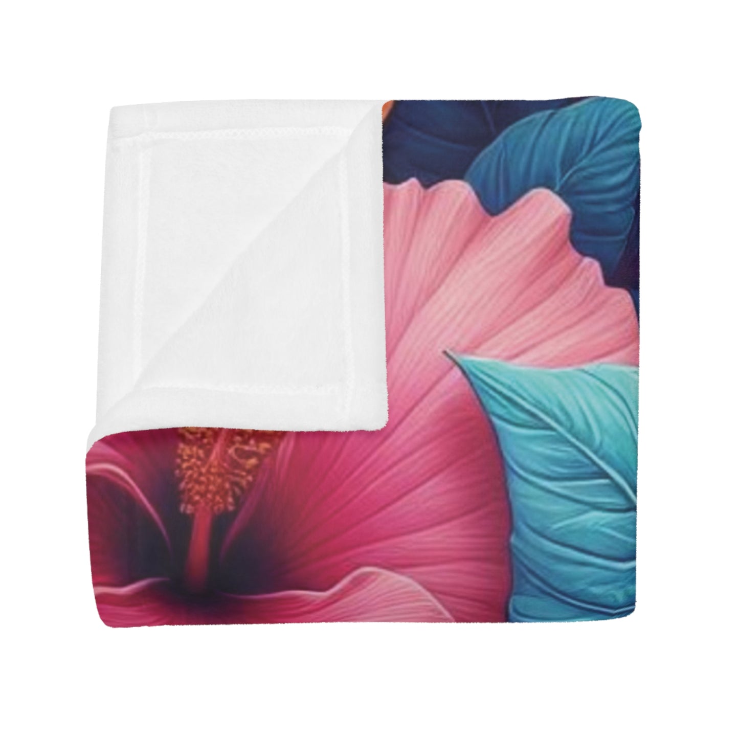 Hibiscus #2 Plush Fleece Blanket