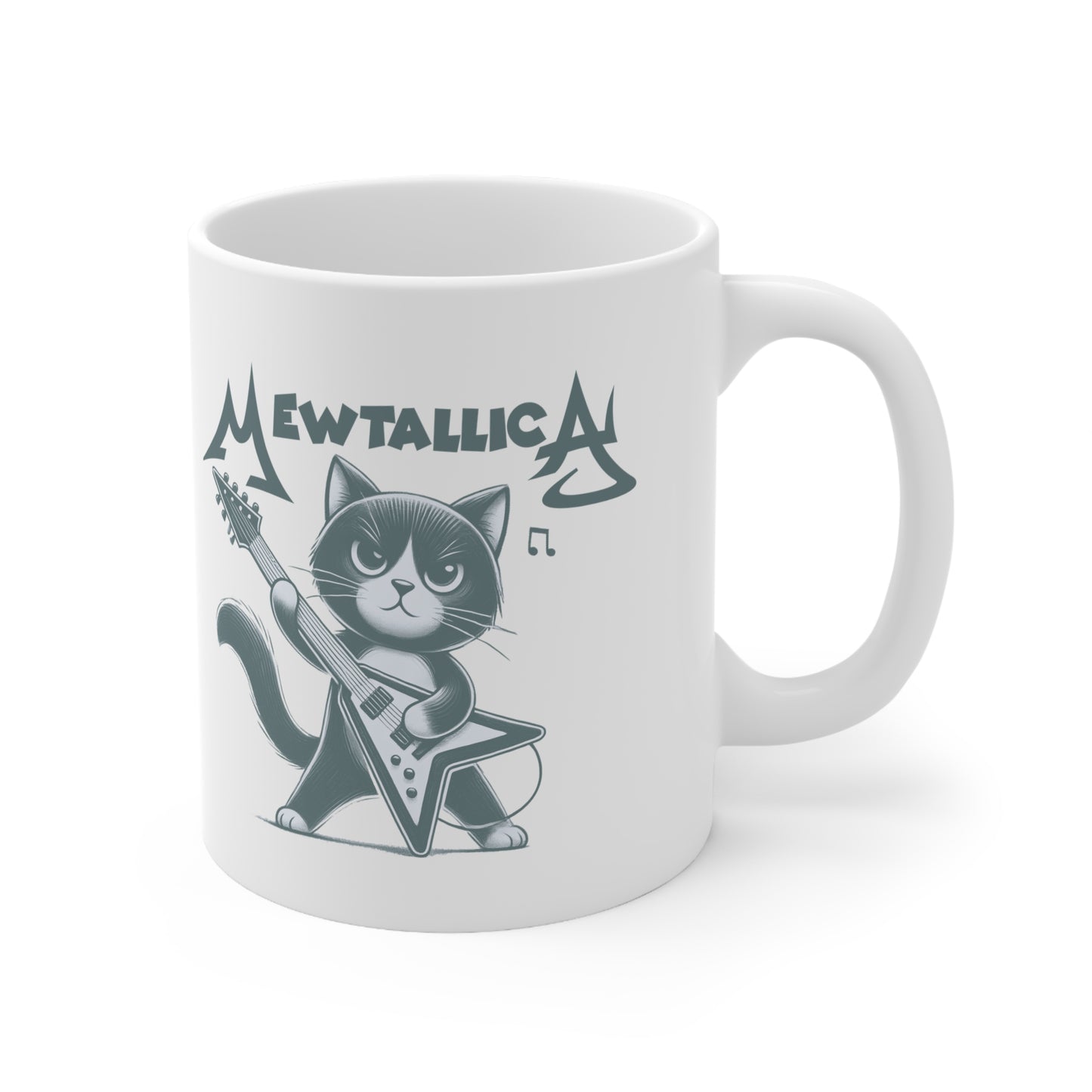 Mewtallica Ceramic Coffee Cups, 11oz