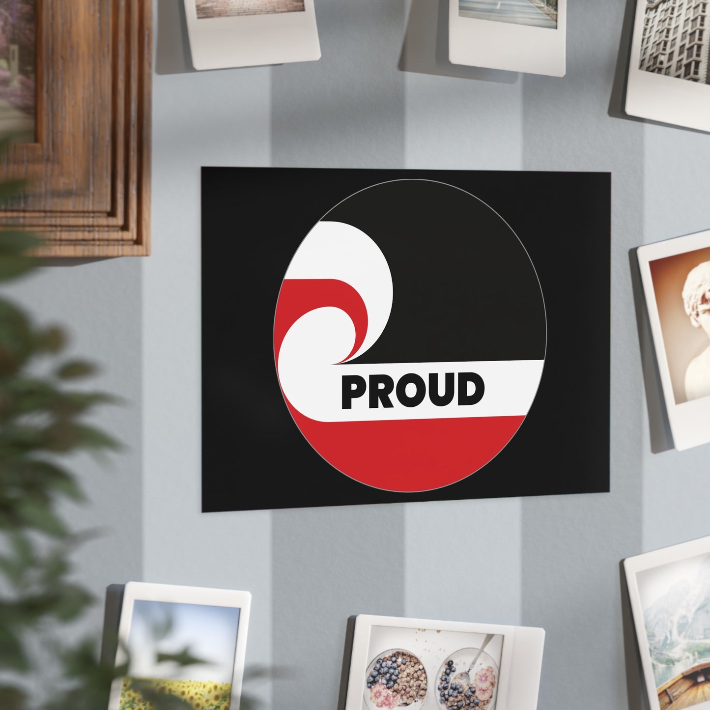 PROUD (circle) Unframed Prints - black