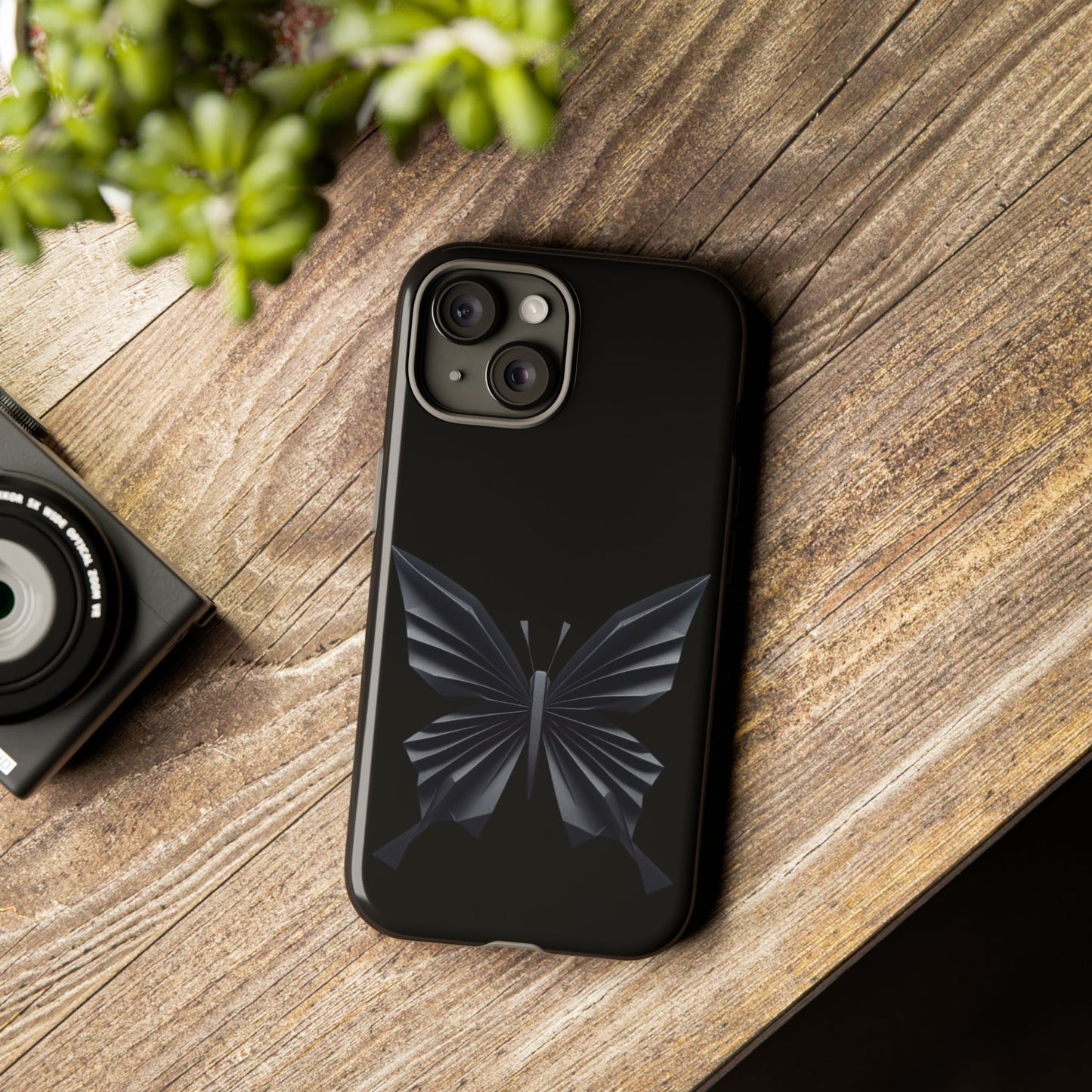 Origami Black Butterfly Tough Cases iPhone/Google/Samsung