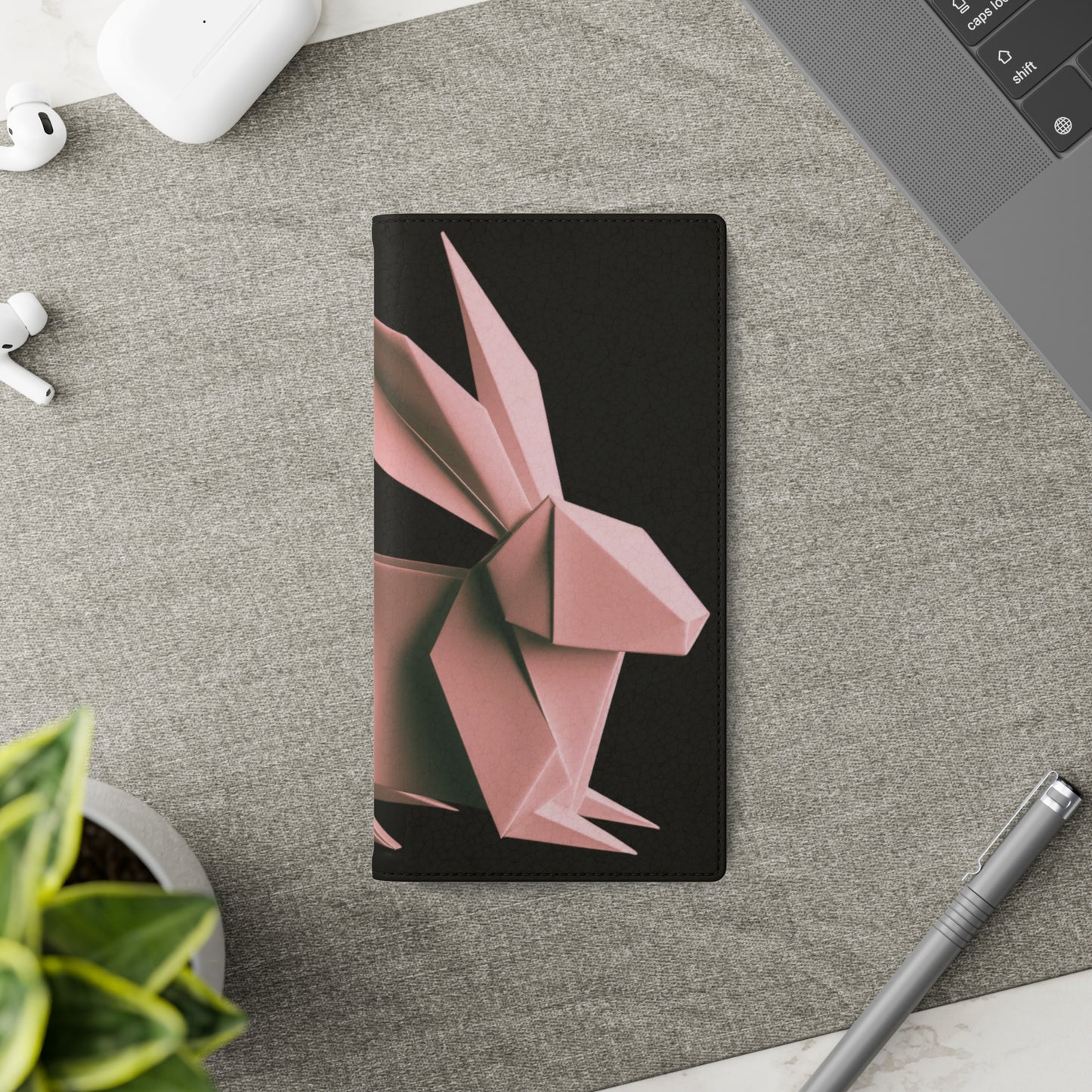 Origami Pink Rabbit Flip Cases iPhone/Samsung