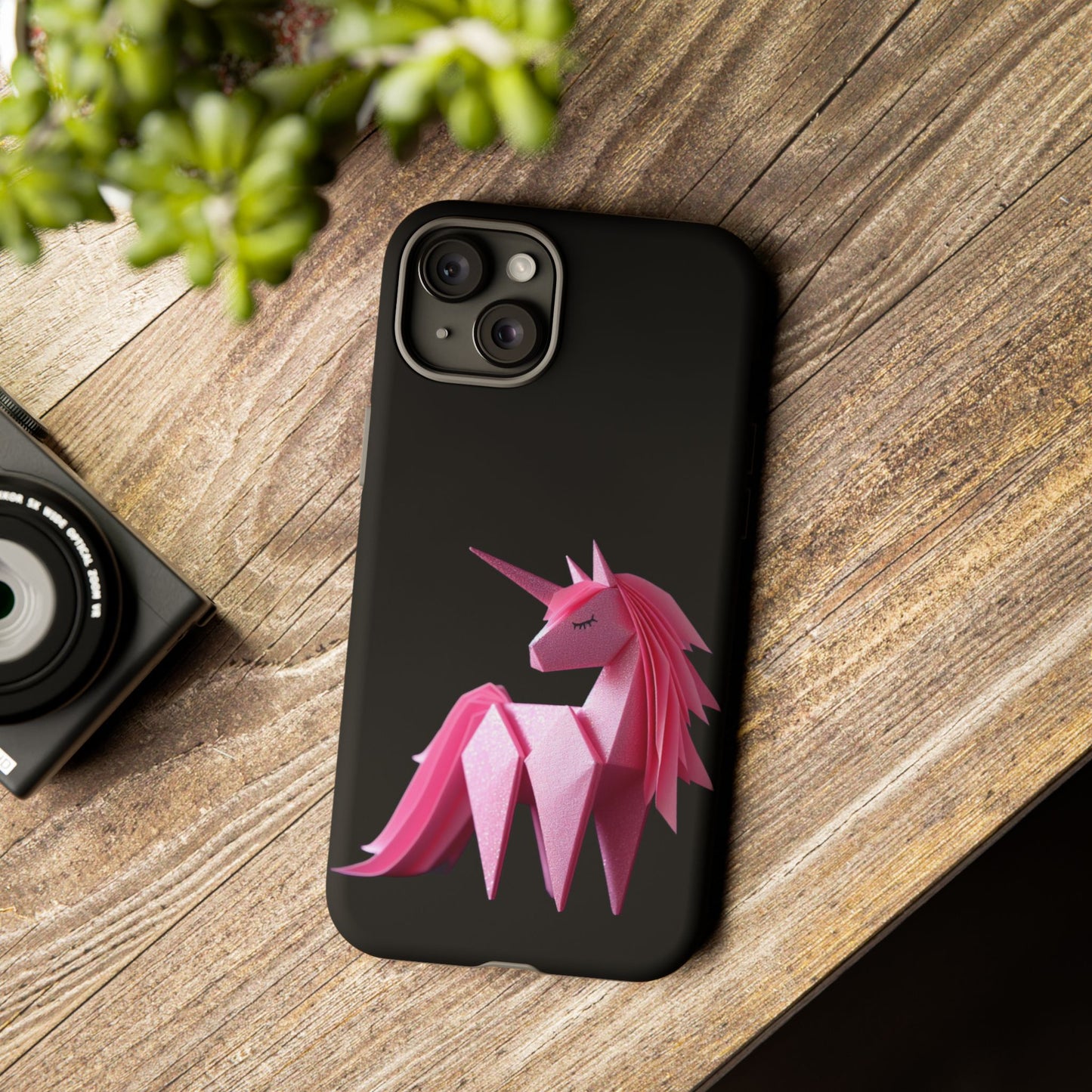 Origami Pink Unicorn Tough Cases iPhone/Google/Samsung