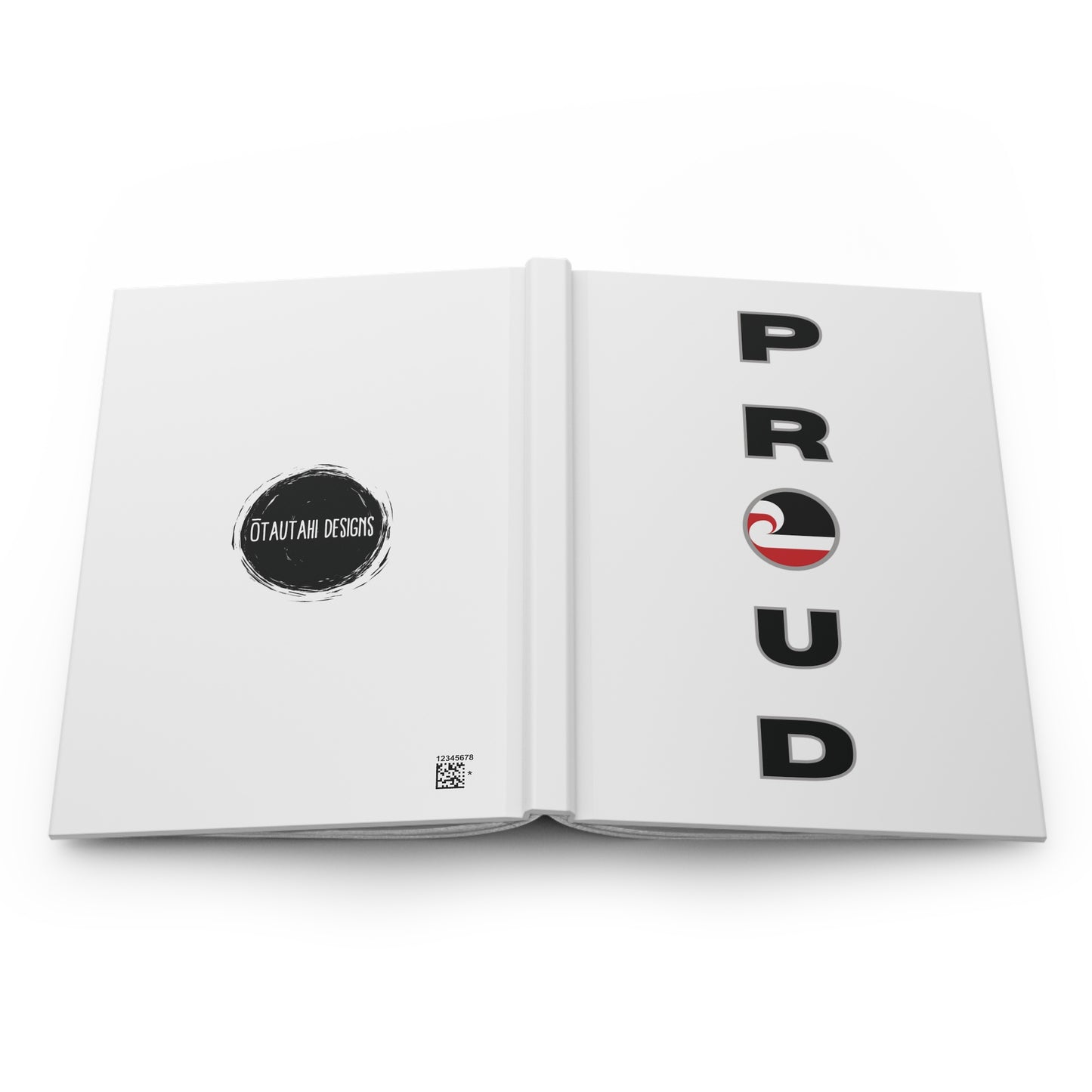 PROUD (vertical) Hardcover Journal Matte - white