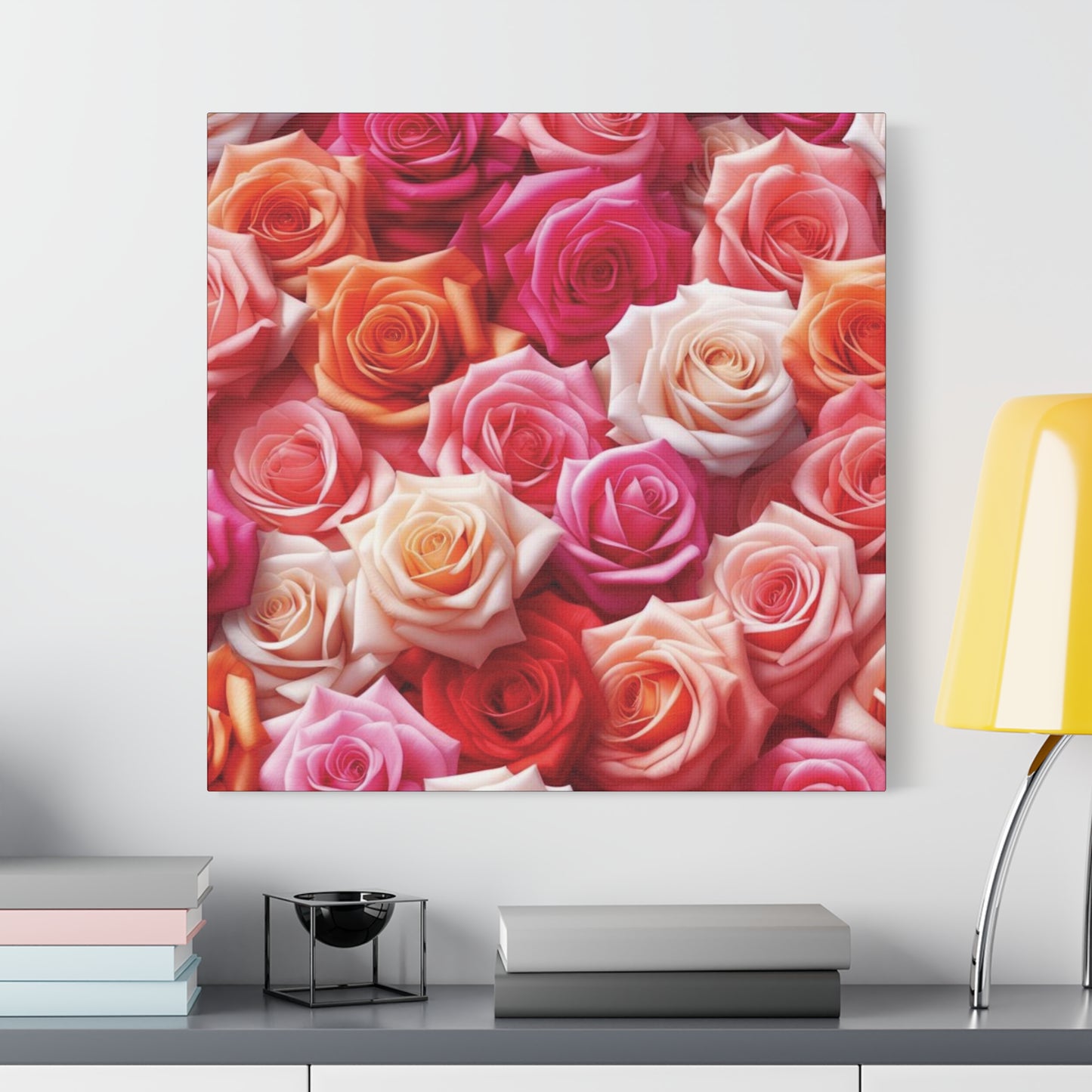 Roses #2 Classic Canvas - Black