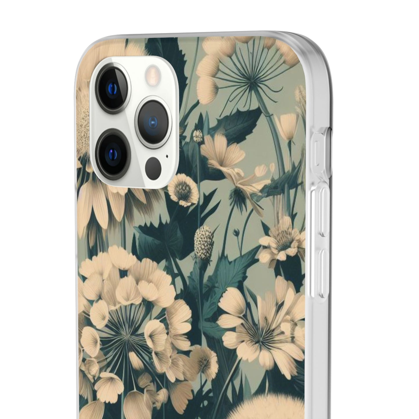 Blue & Cream Flowers Flexi Cases