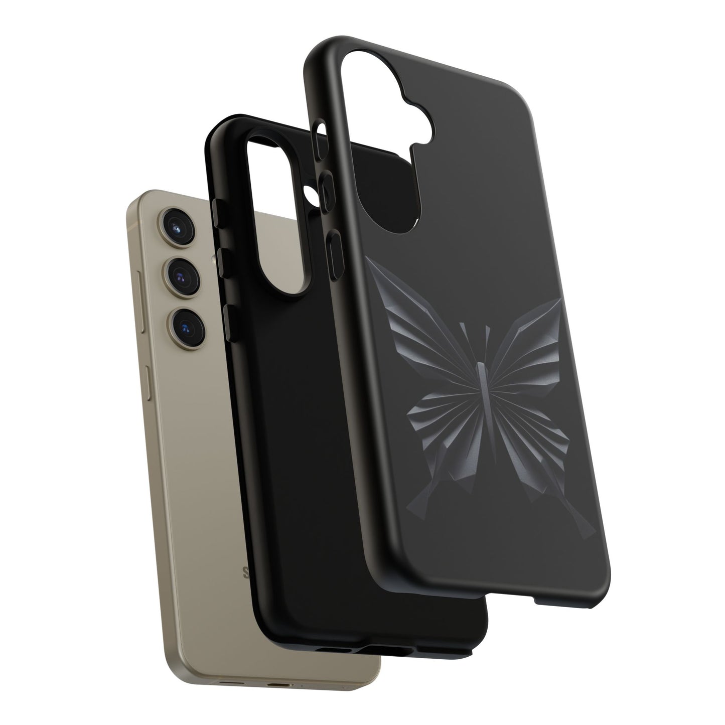 Origami Black Butterfly Tough Cases iPhone/Google/Samsung