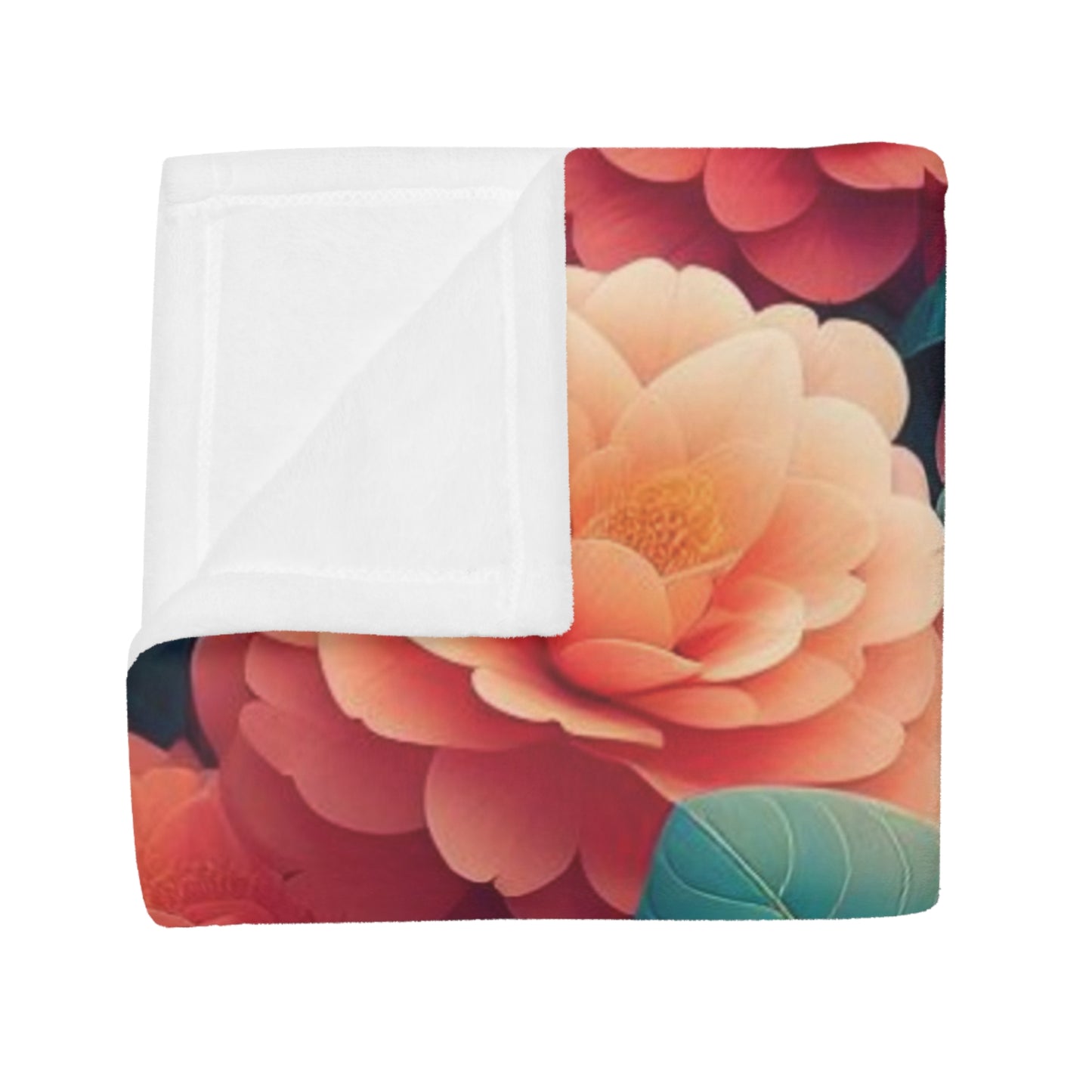 Camelias #2 Plush Fleece Blanket