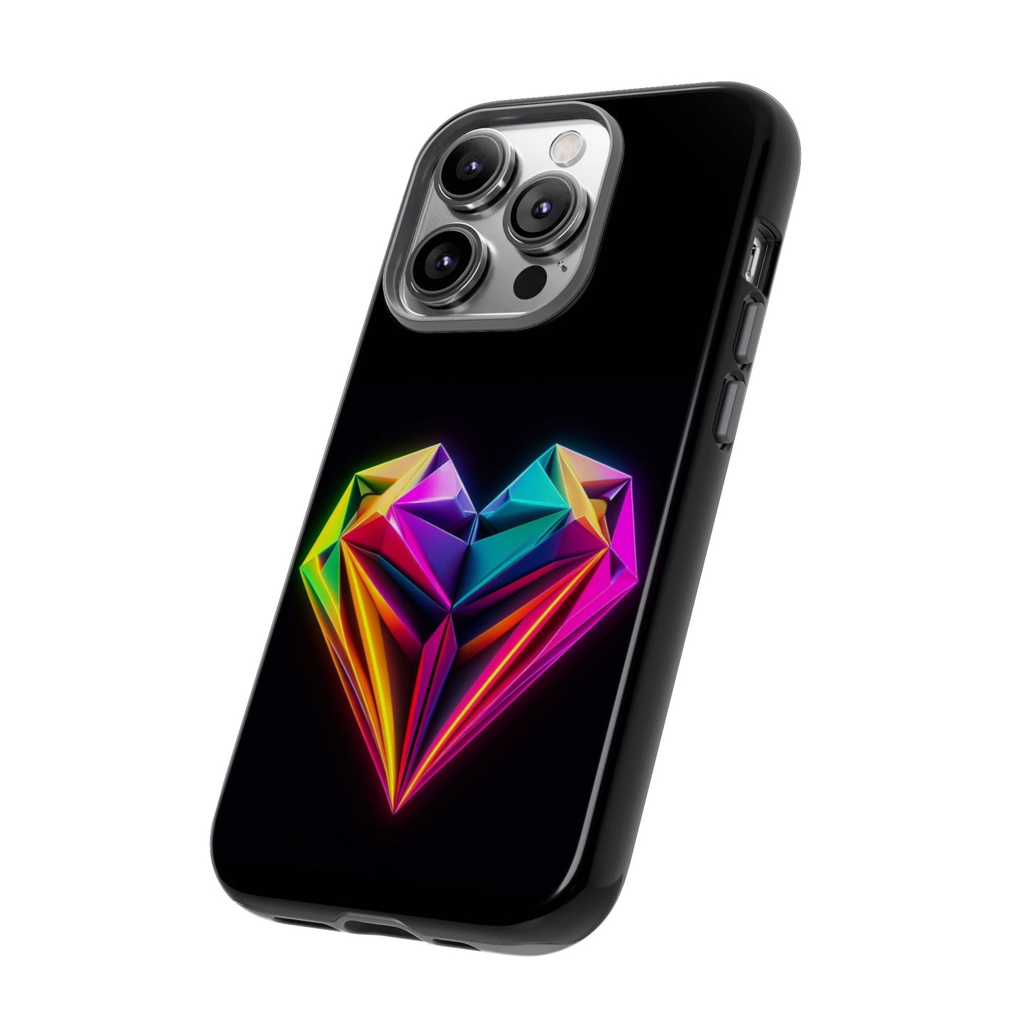 Origami Neon Heart Tough Cases iPhone/Google/Samsung