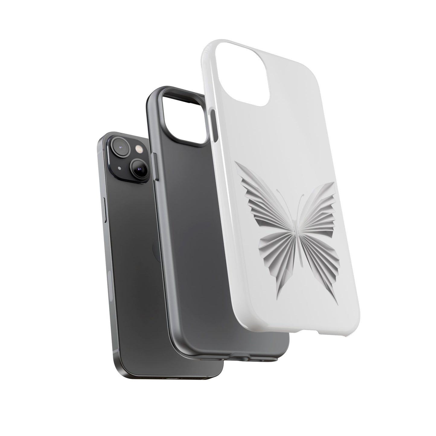 Origami White Butterfly Tough Cases iPhone/Google/Samsung