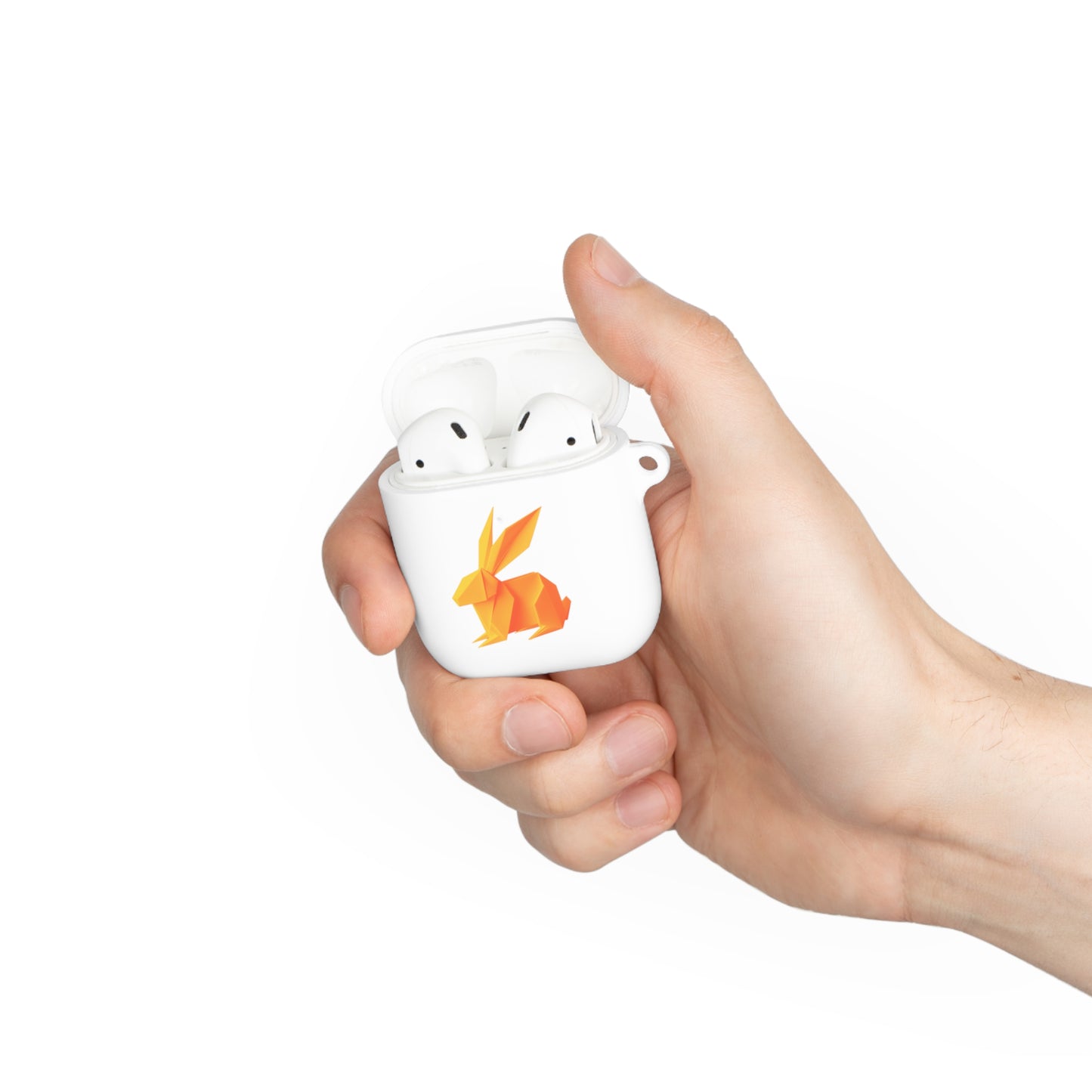 Origami Orange Bunny AirPods and AirPods Pro Case Cover