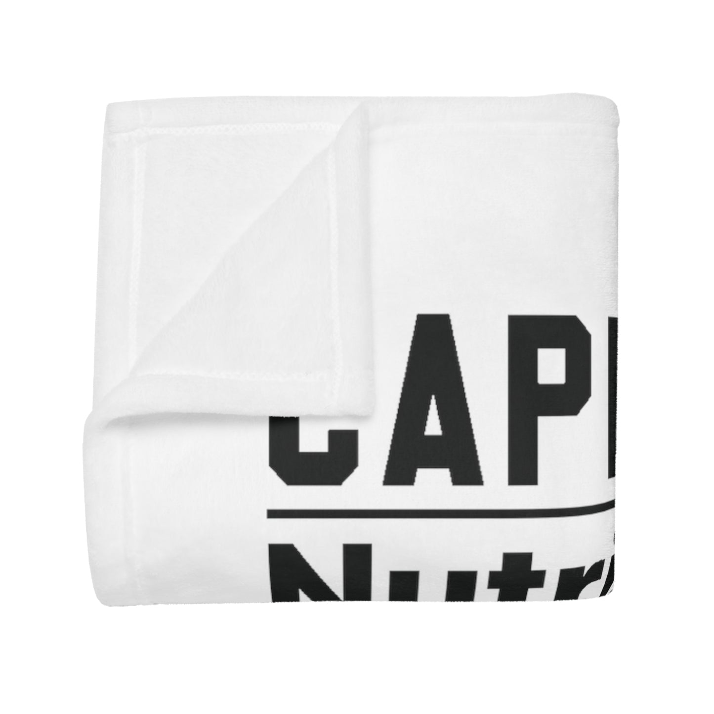 Capricorn Nutrition Plush Fleece Blanket - white