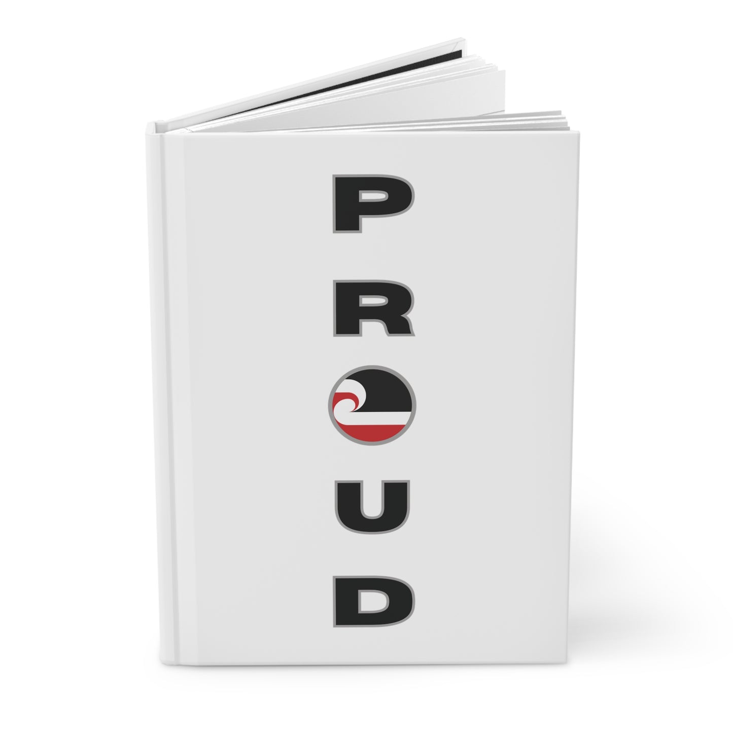 PROUD (vertical) Hardcover Journal Matte - white